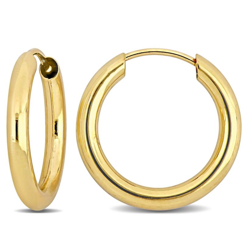 15mm Hoop Earrings in 14K Yellow Gold