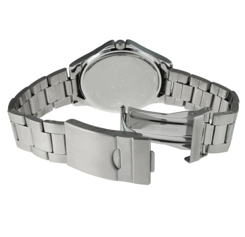 Peugeot Men 38mm Military Dial Stainless Steel Bracelet watch