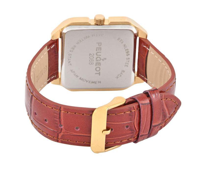 mens brown dress watch Men's 14K Gold-Plated Square Vintage with Roman Numeral Dial and Leather Strap Stunning Pink Baddies Prom Length:54[+$4.99] Main Fabric Content:98% POLYESTER Drive technology – sustainably brown watch