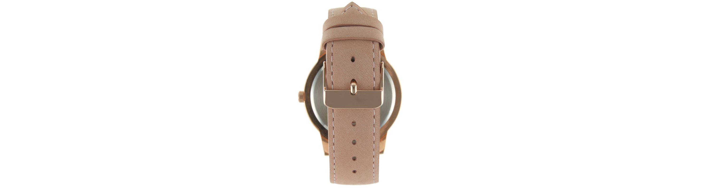 Peugeot Womens 40mm Multi-Function Watch with Pink Suede Strap