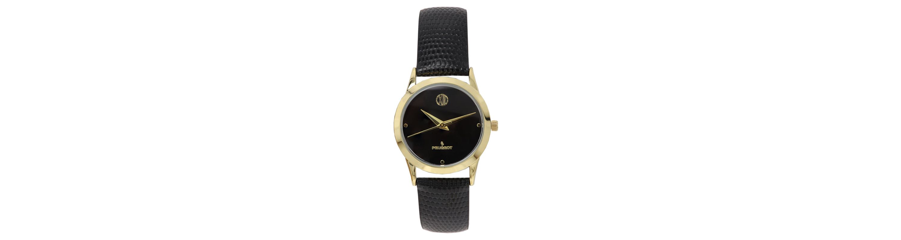 Peugeot Women 30mm Wafer Slim Designer  Status Watch Black Dial