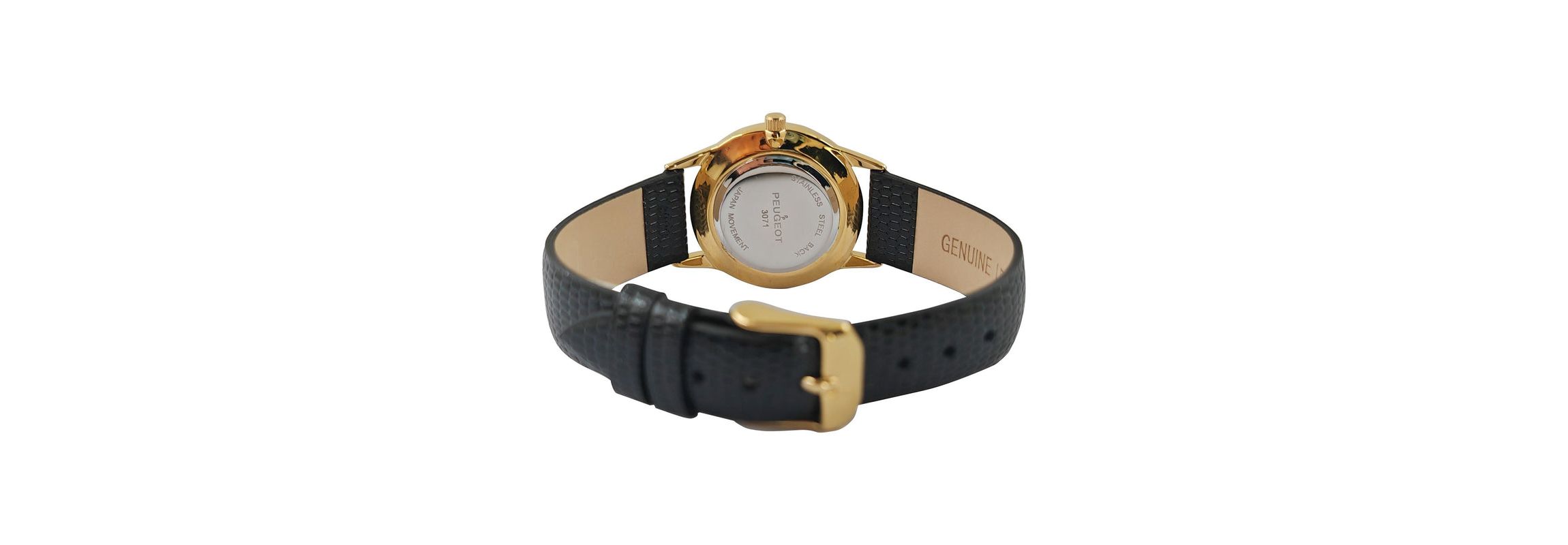 Peugeot Women 30mm Wafer Slim Designer  Status Watch Black Dial