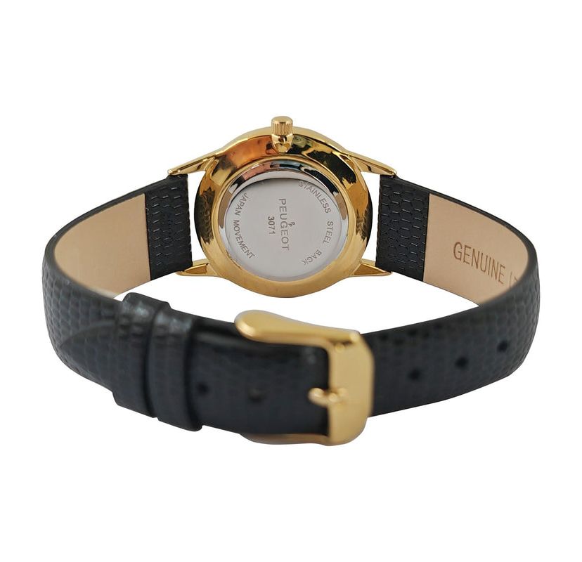 Peugeot Women 30mm Wafer Slim Designer  Status Watch Champ Dial