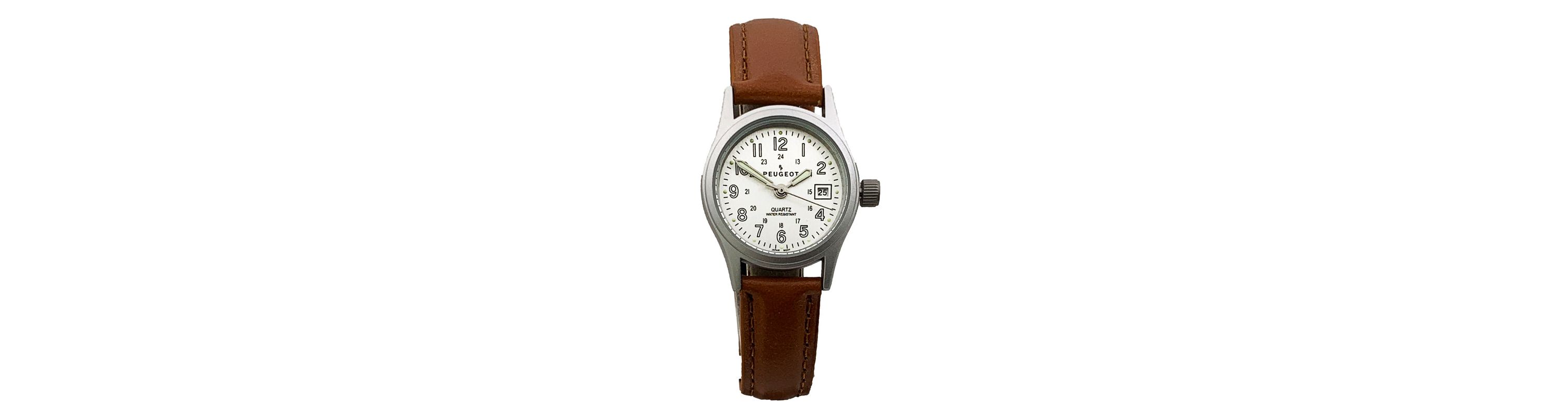 Peugeot Women’s Brown Nurses Sport Calendar Wrist Watch Easy Reader
