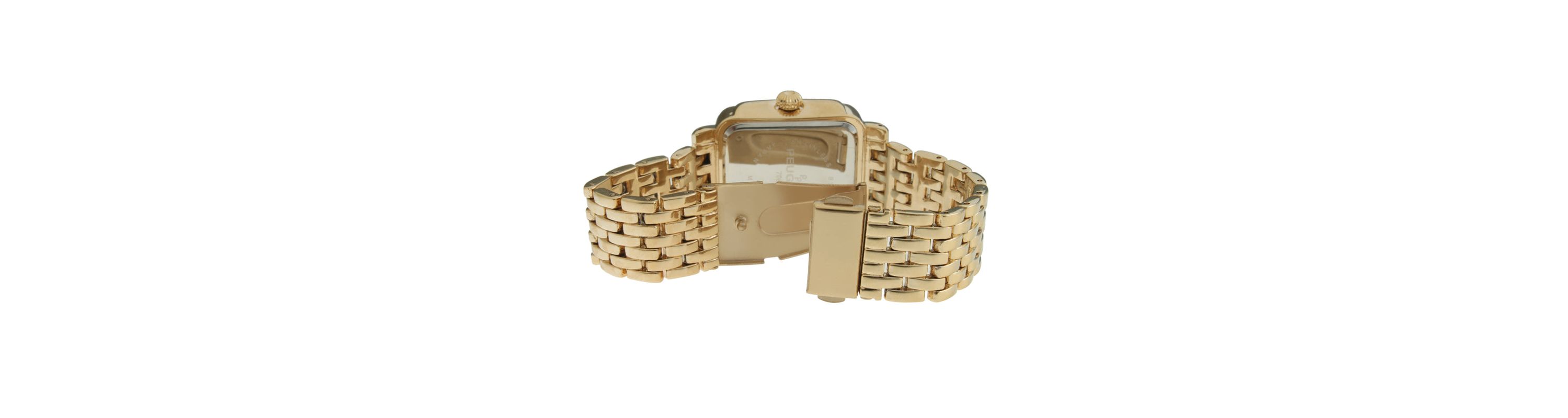 Peugeot Womens 36X30mm Gold Tank Bracelet Watch Panther Link Bracelet