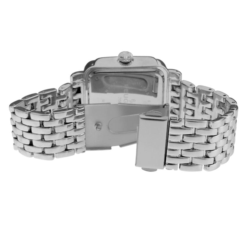Peugeot Womens 36X30mm Silver Tank Bracelet Watch Panther Link Bracelet