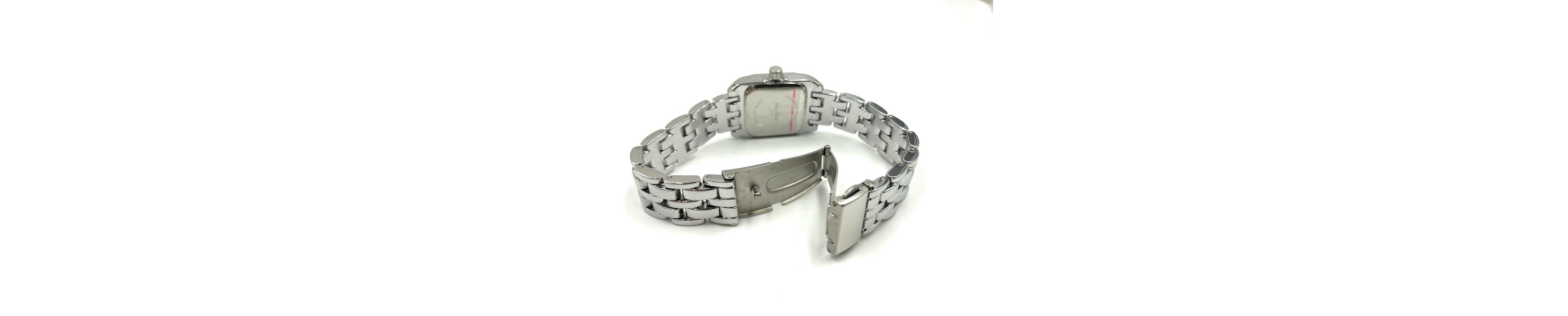 Peugeot Womens  24mm Silver Tank Panther Link Bracelet Watch
