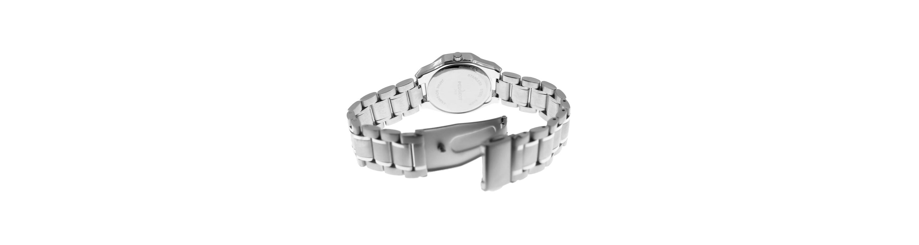 Peugeot Womens 32mm Hex Shape Black Dial Bracelet Watch