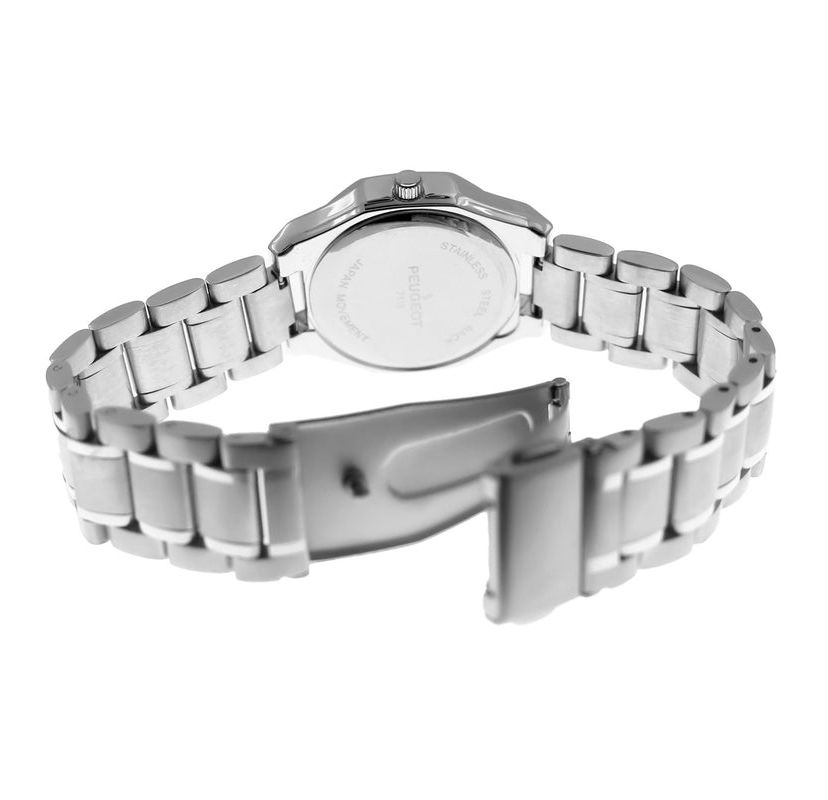 Peugeot Womens 32mm Hex Shape Black Dial Bracelet Watch