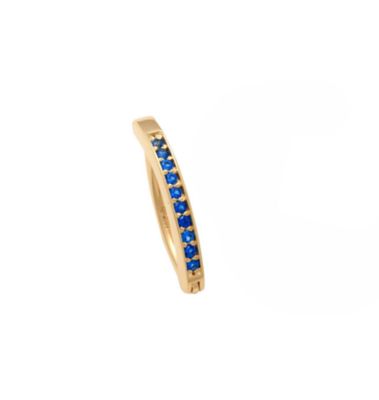 Zahav Jewelry 10K Solid Gold 14G 12mm 5.16mm Huggie Cz Clicker Belly Hoop