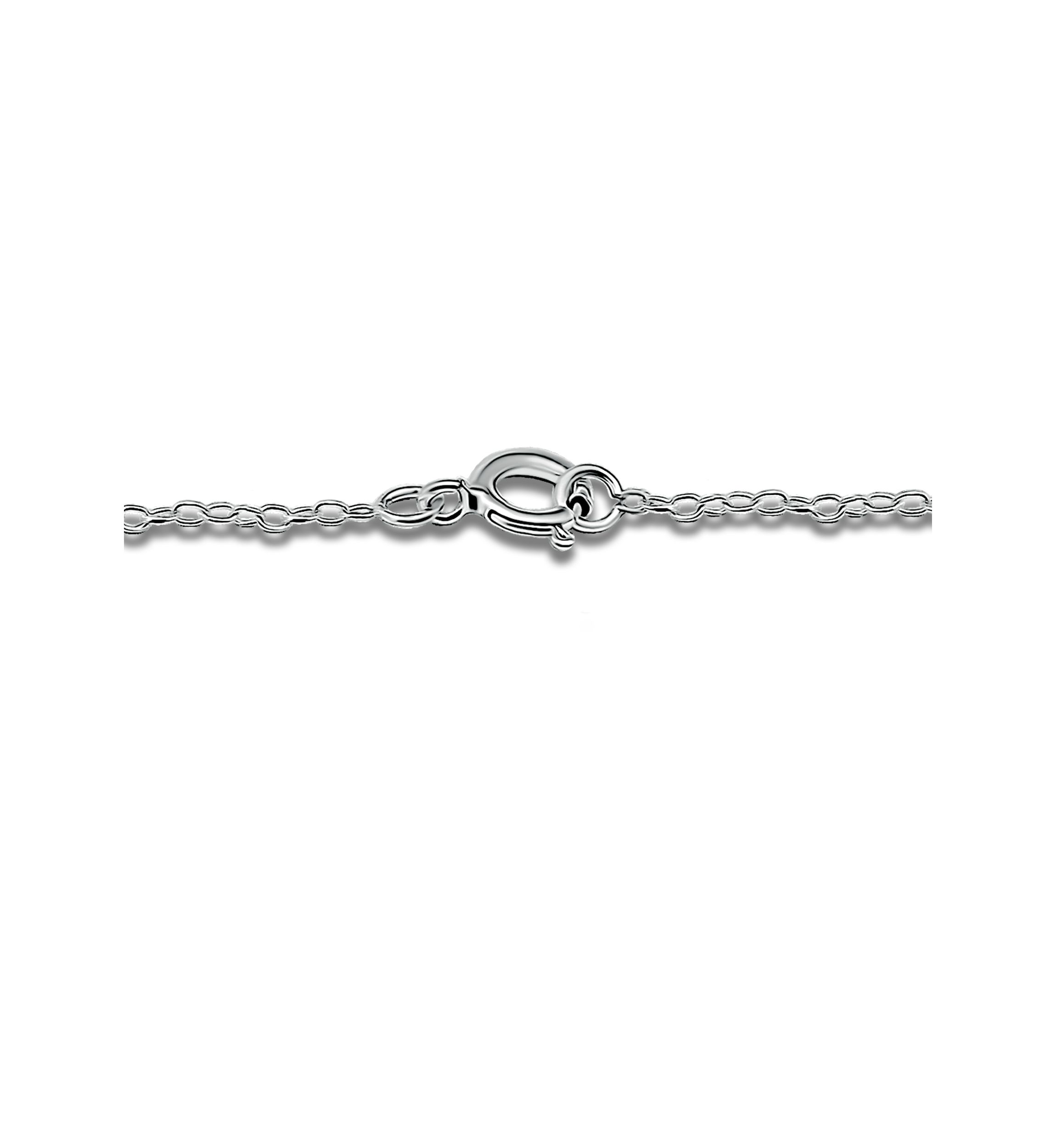 Sterling Silver Pavé Interlocking Circles Pendant Necklace