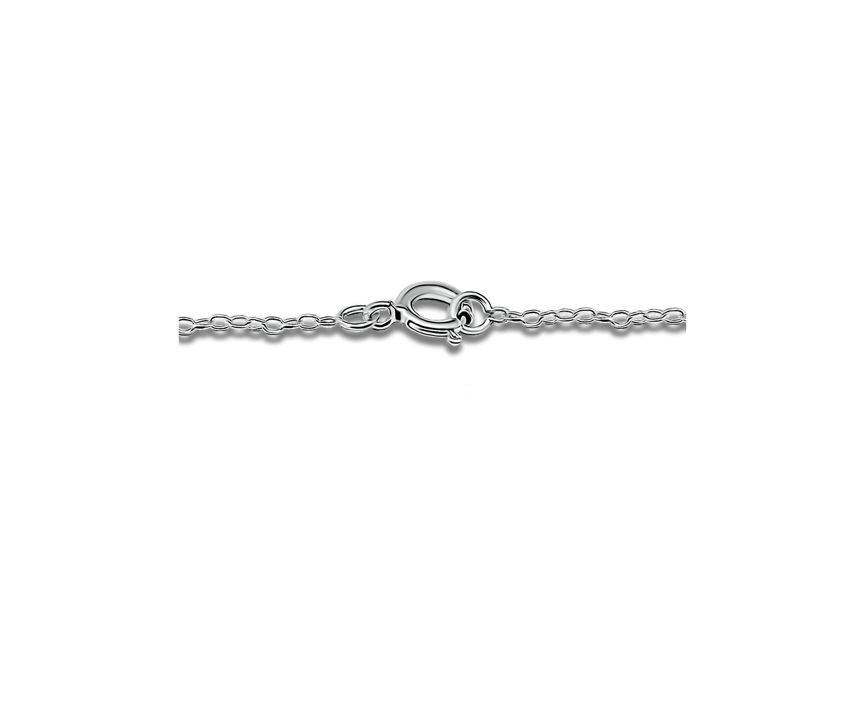 Sterling Silver Pavé Interlocking Circles Pendant Necklace