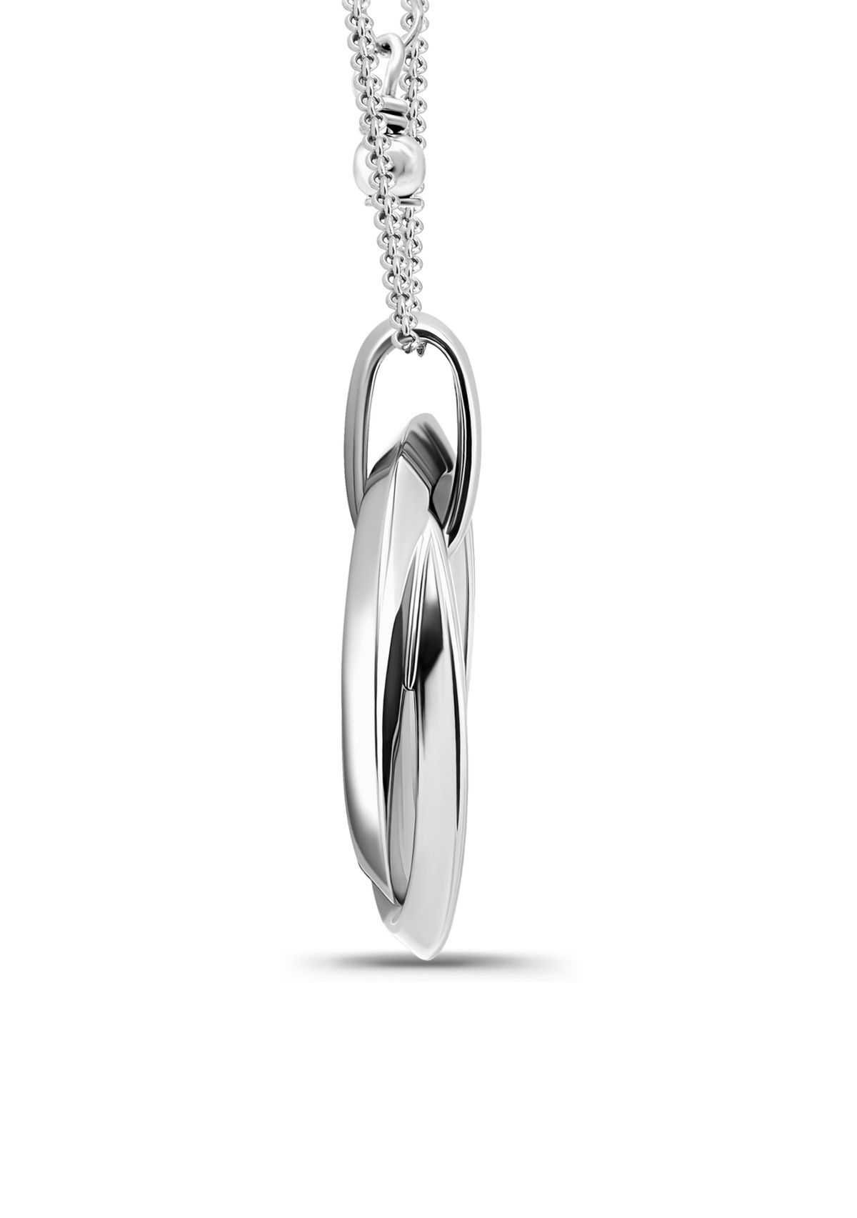 Sterling Silver Interlocking Pendant Necklace