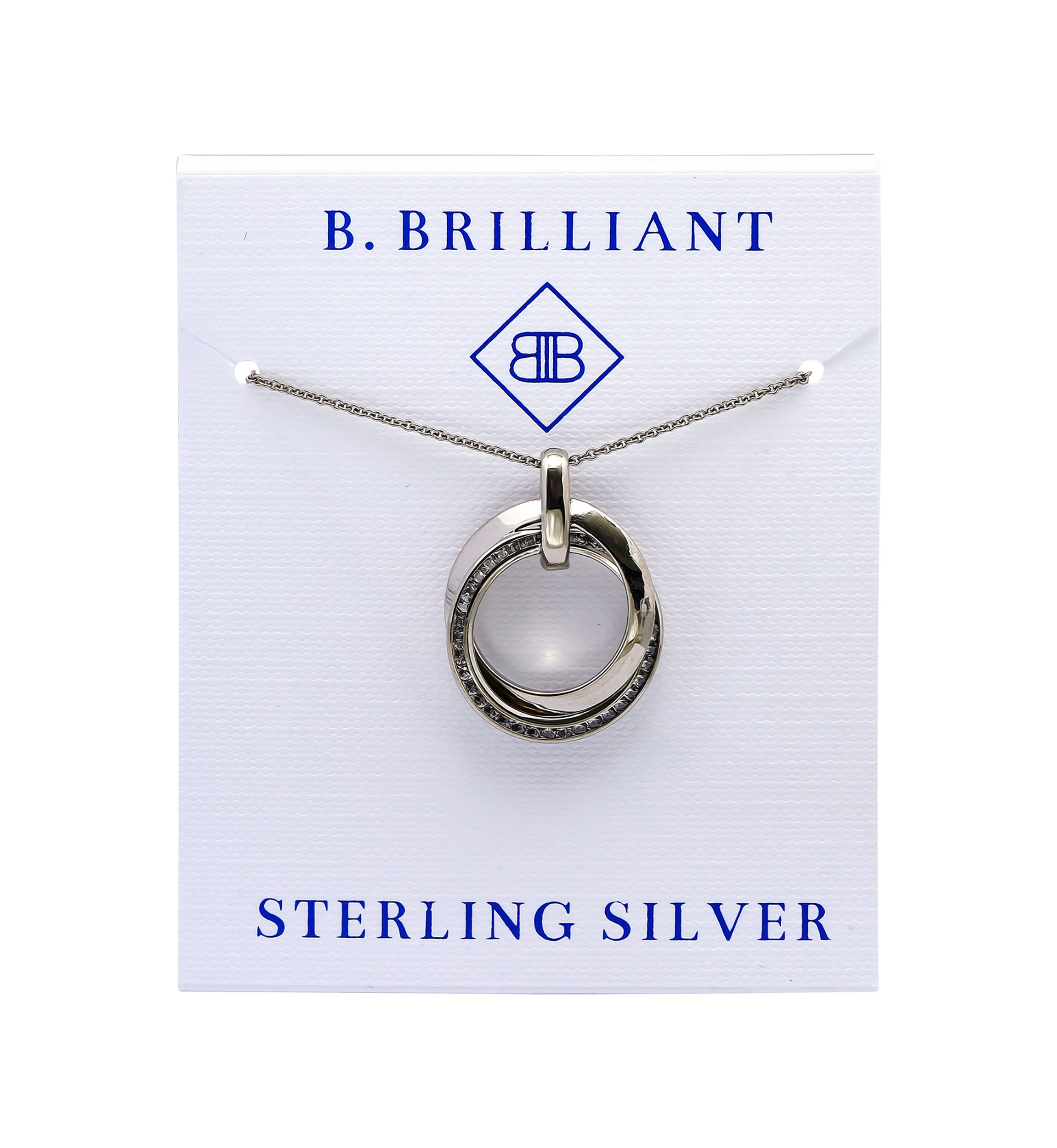 Sterling Silver Interlocking Pendant Necklace