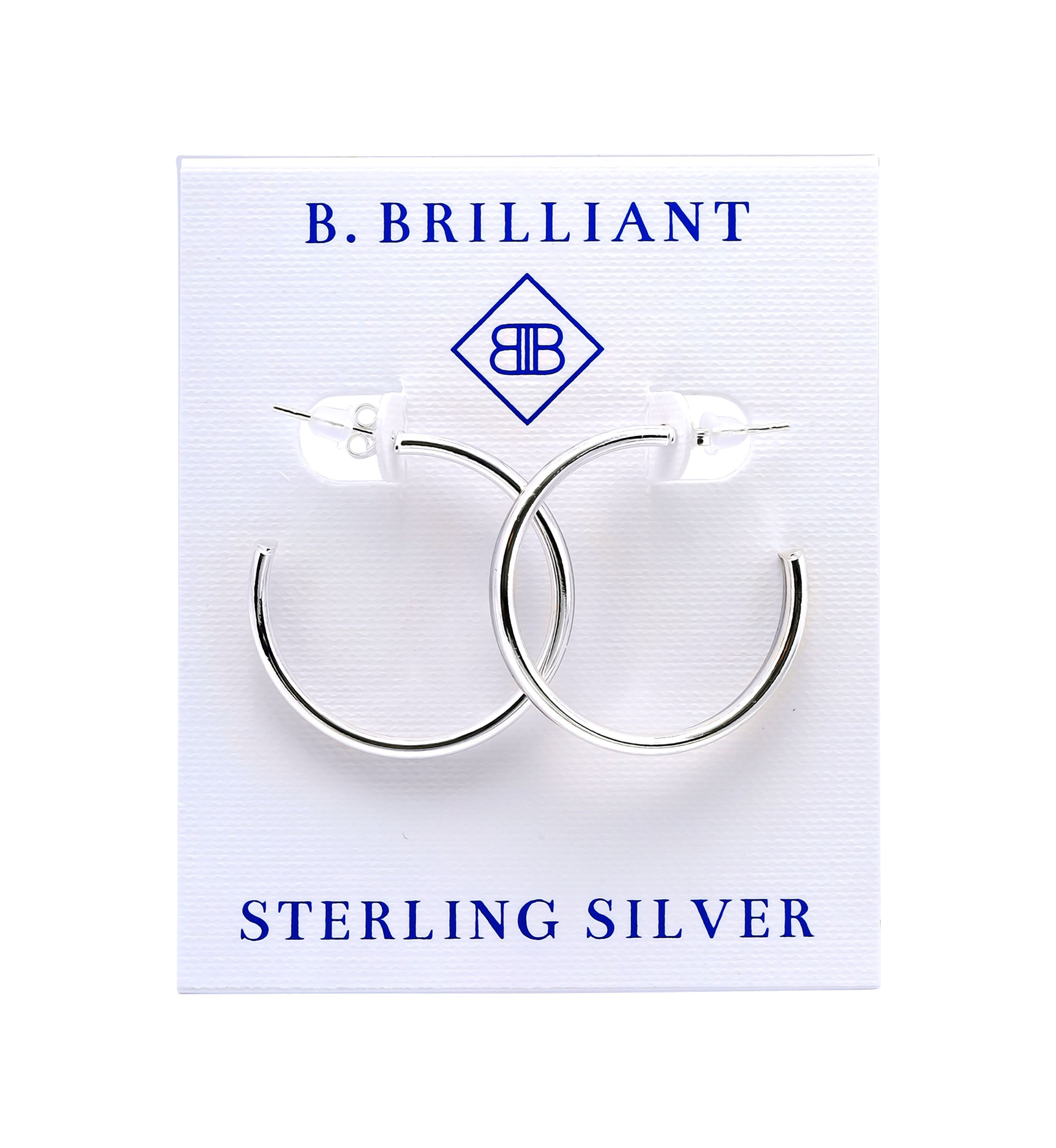 Sterling Silver Double Round Tubing Hoop Earrings