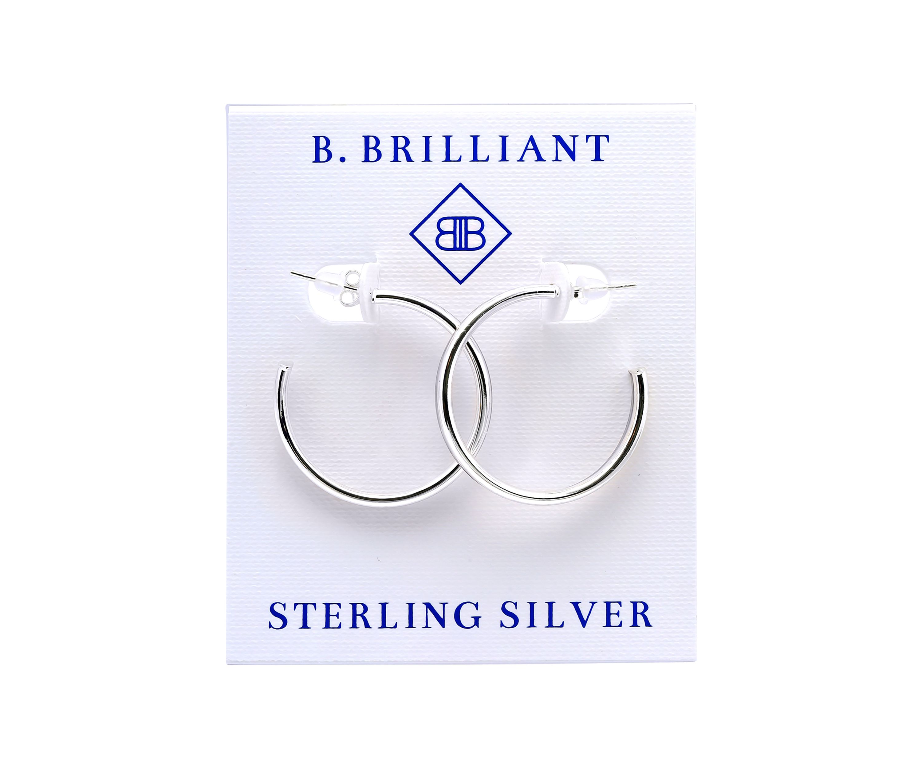 Sterling Silver Double Round Tubing Hoop Earrings