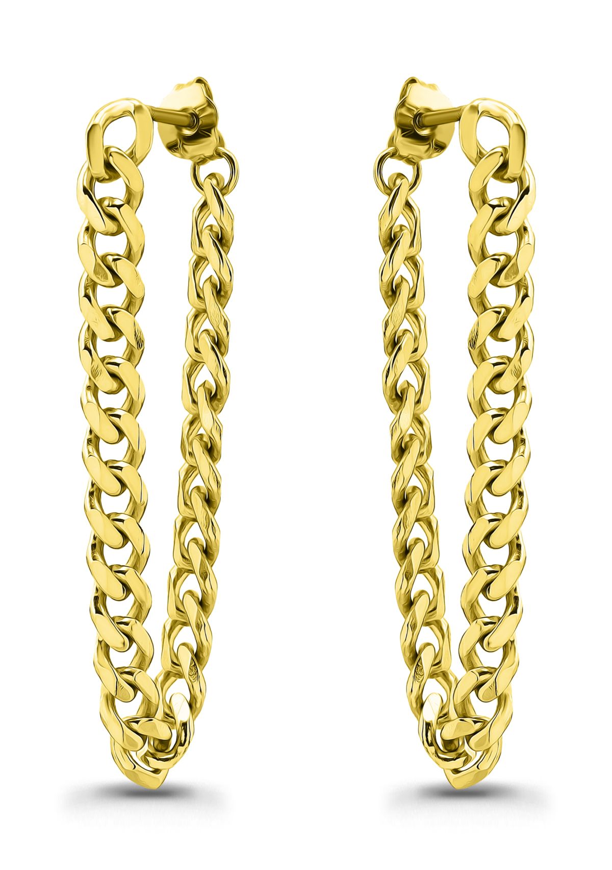 Chain Drop Post Earrings
