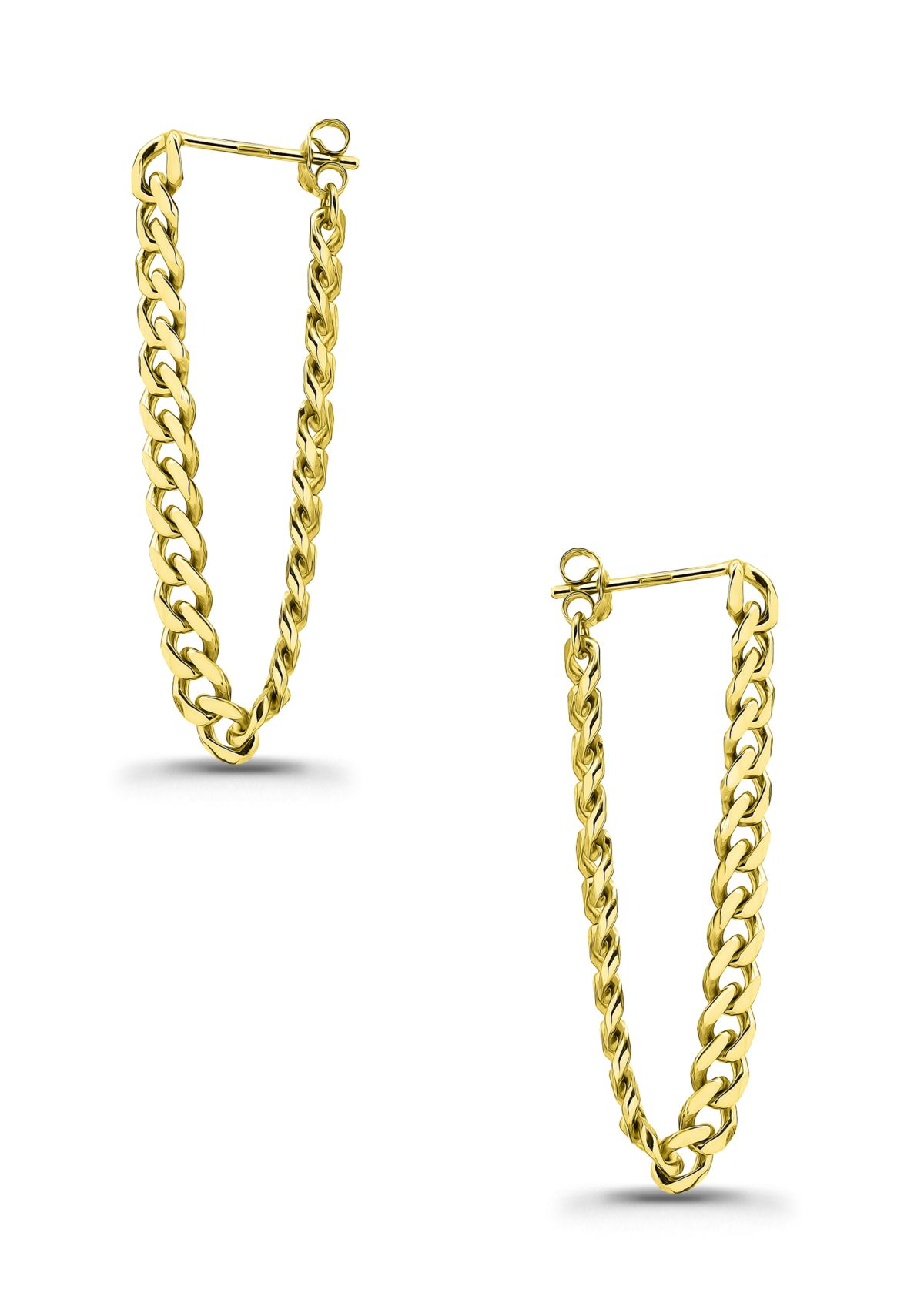 Chain Drop Post Earrings