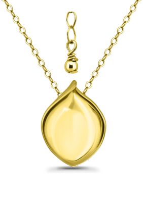 B.Brilliant Sterling Silver Polished Teardrop Slide Necklace