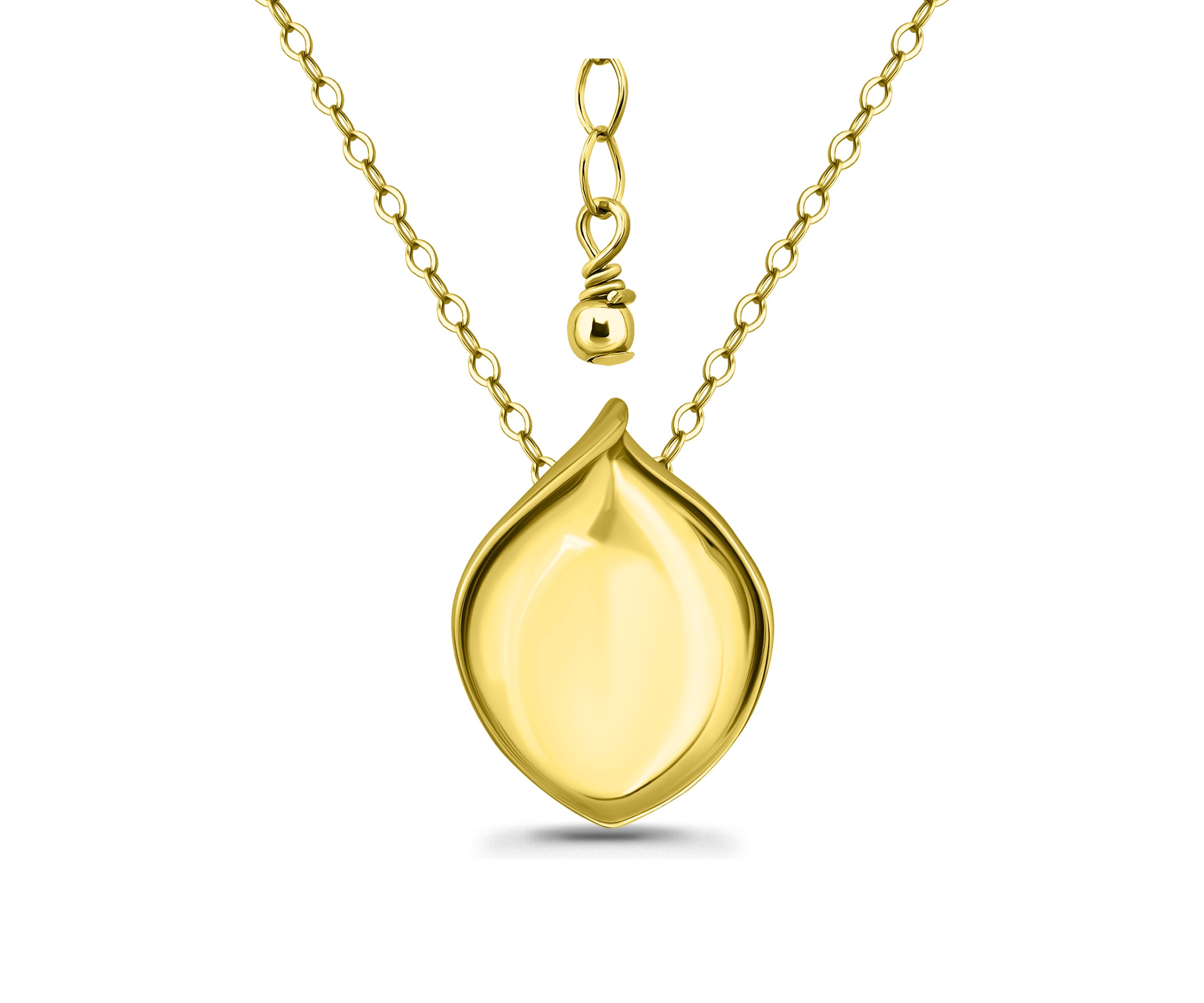 Sterling Silver Polished Teardrop Slide Necklace
