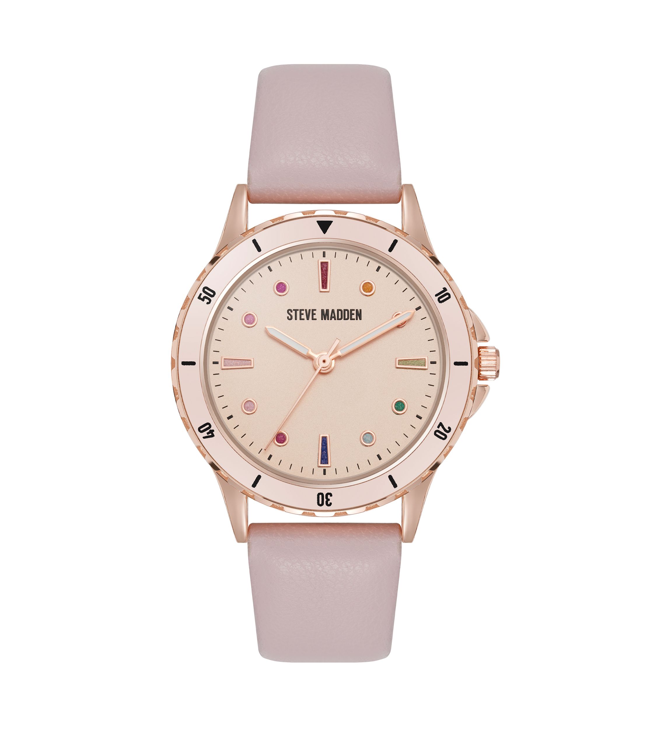  Womens Faux Leather Band Alloy Metal Watch