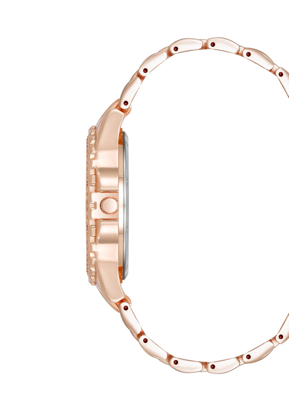 Modern Rose Gold Tone Alloy Metal Bracelet Watch