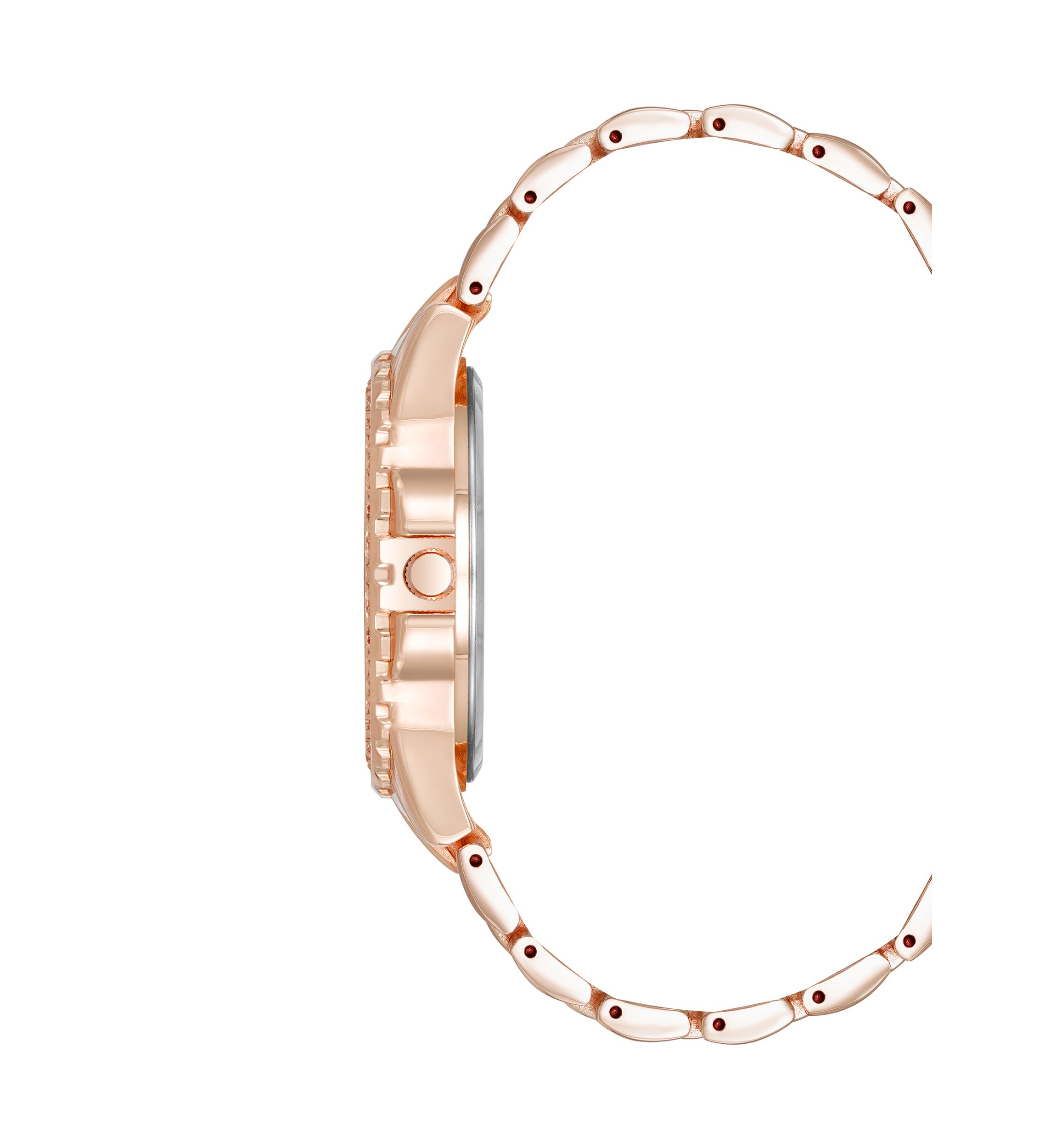Modern Rose Gold Tone Alloy Metal Bracelet Watch