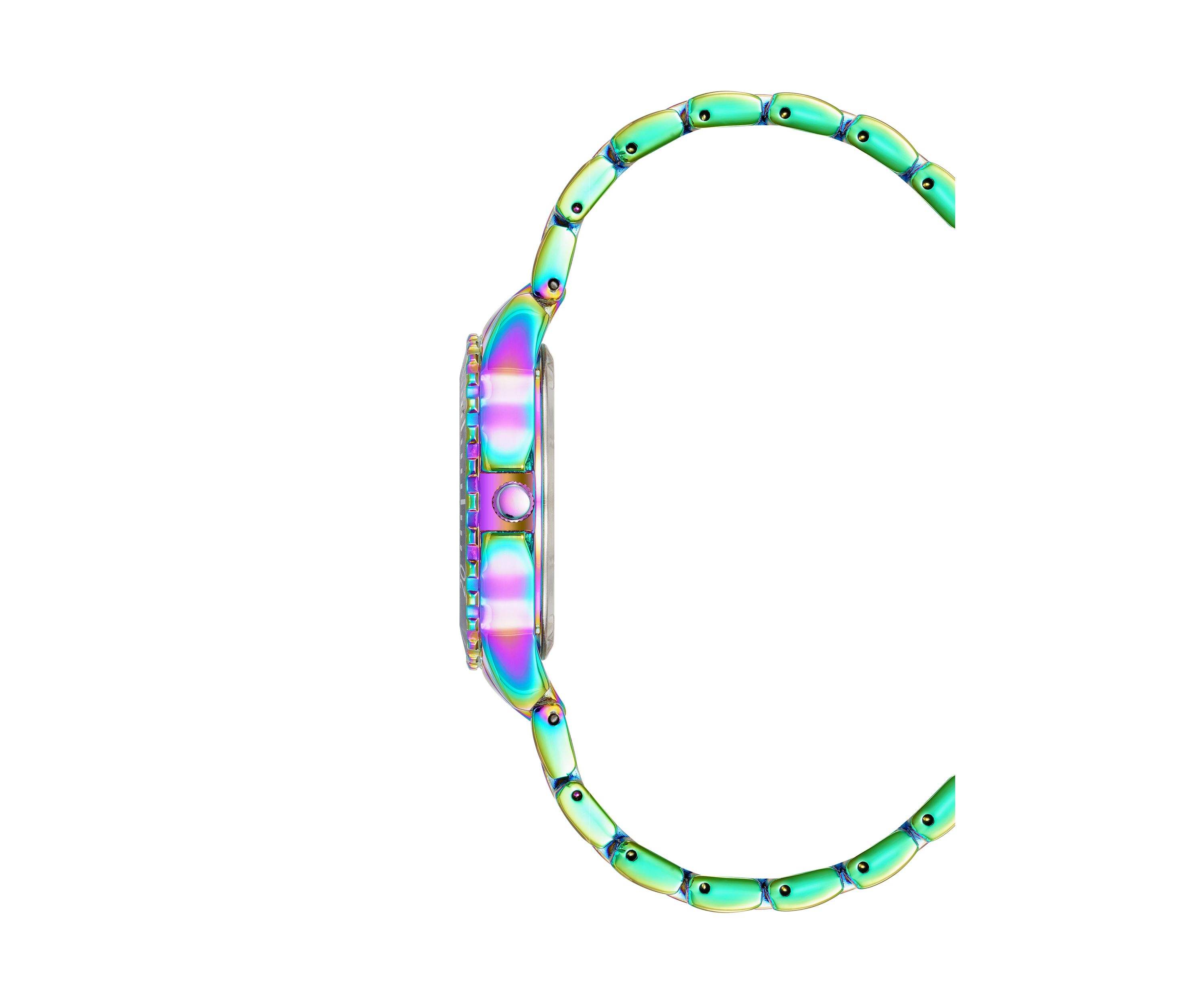 Essential Black and Rainbow Alloy Metal Bracelet Watch