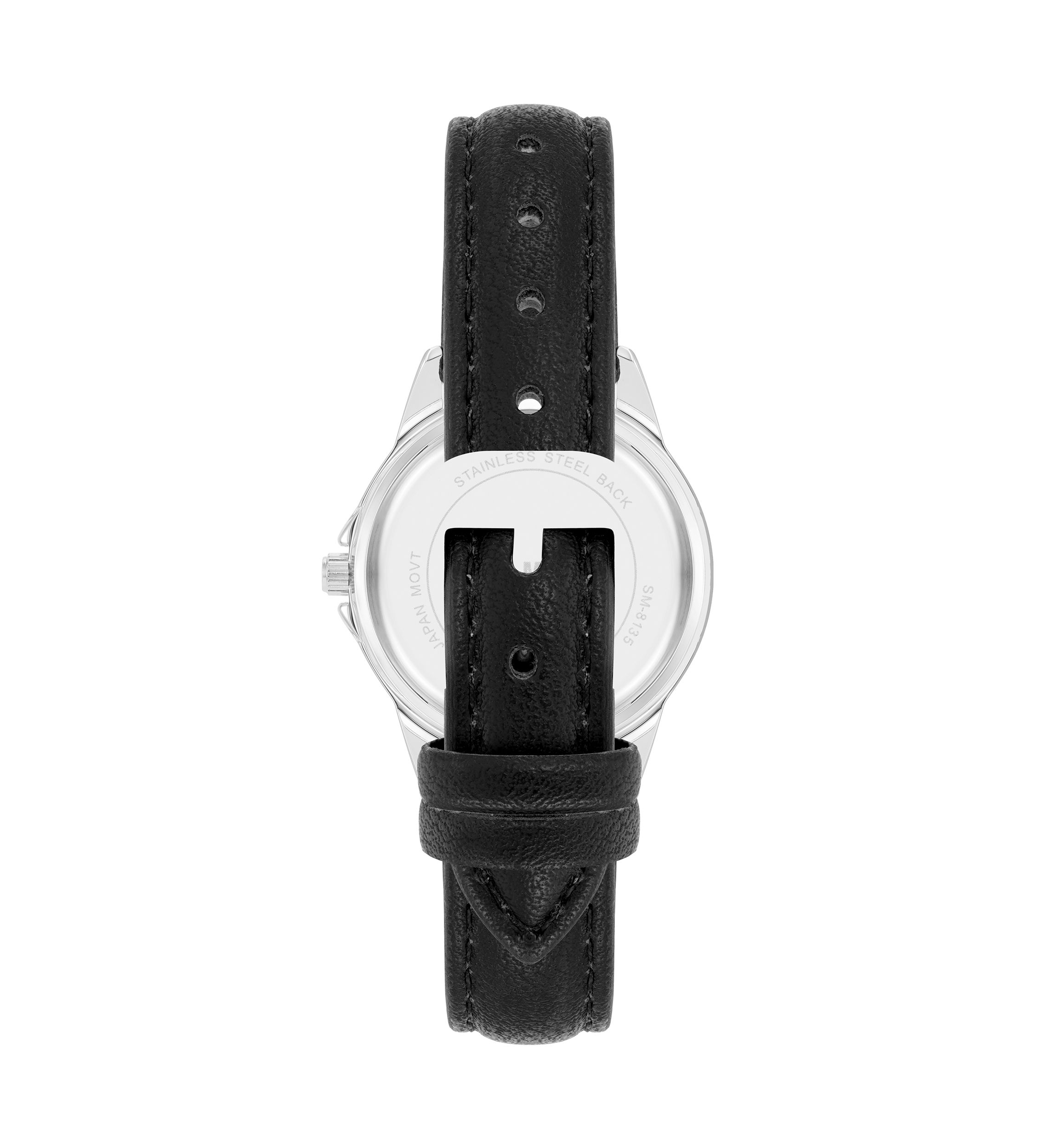 Premium Roman Numeral Black PU Leather Band Watch