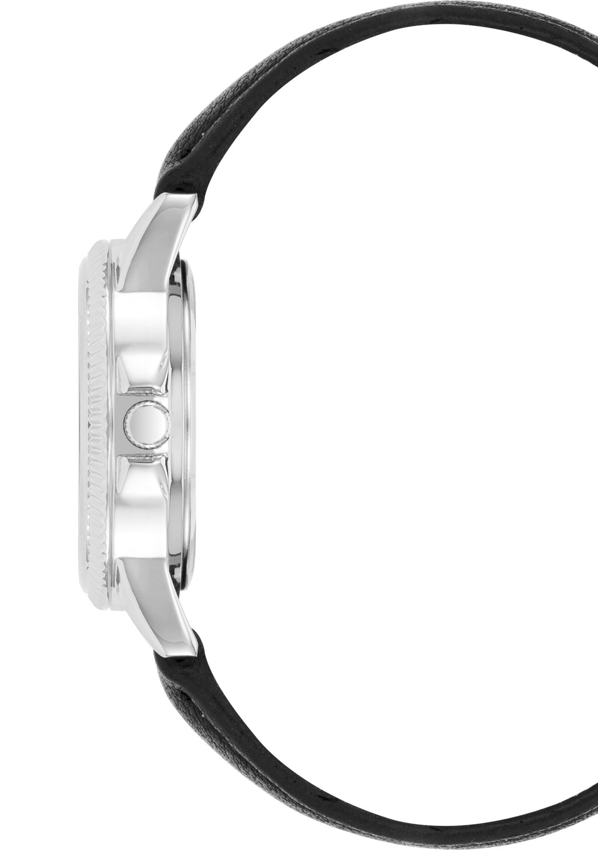 Premium Roman Numeral Black PU Leather Band Watch