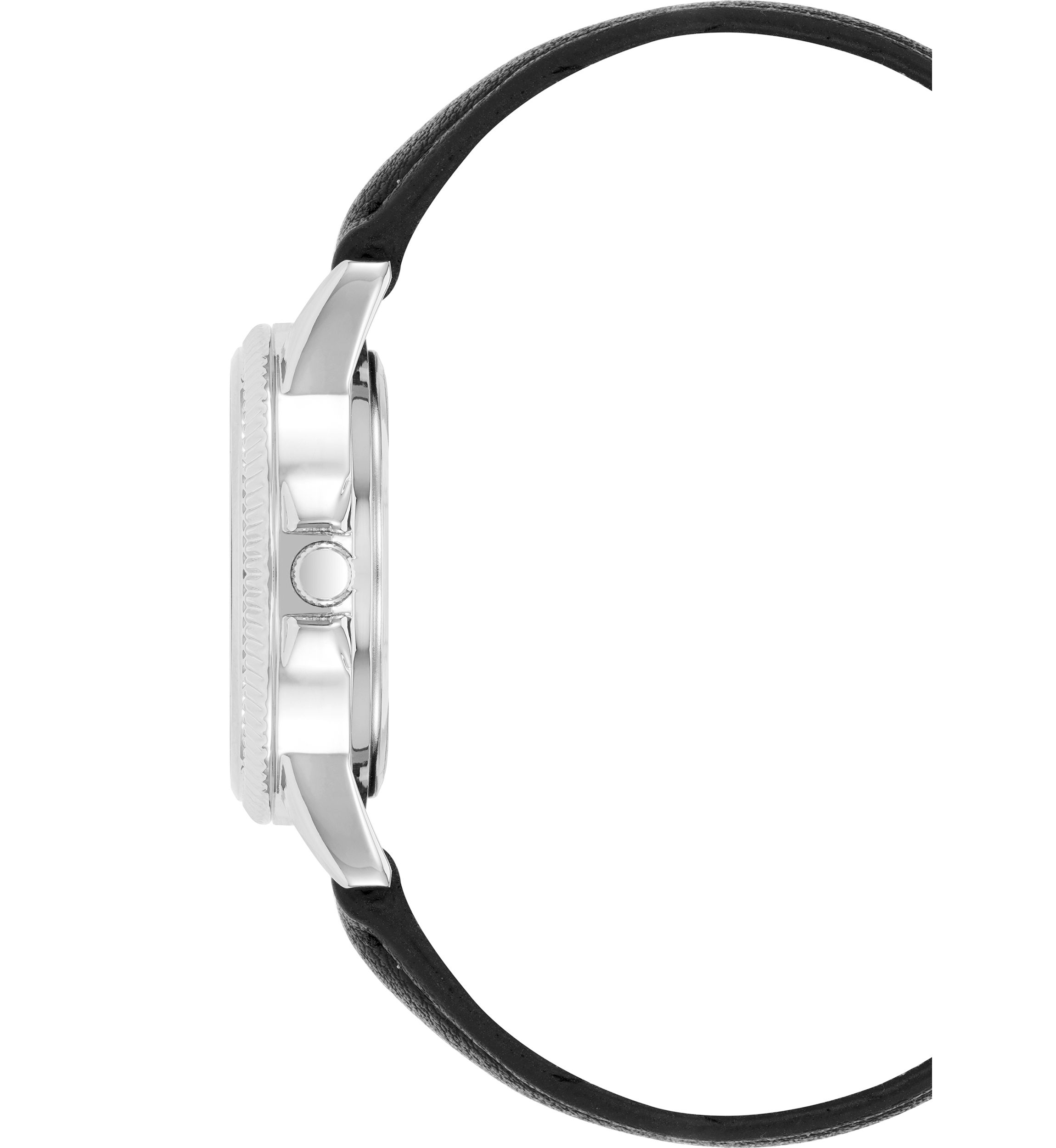 Premium Roman Numeral Black PU Leather Band Watch