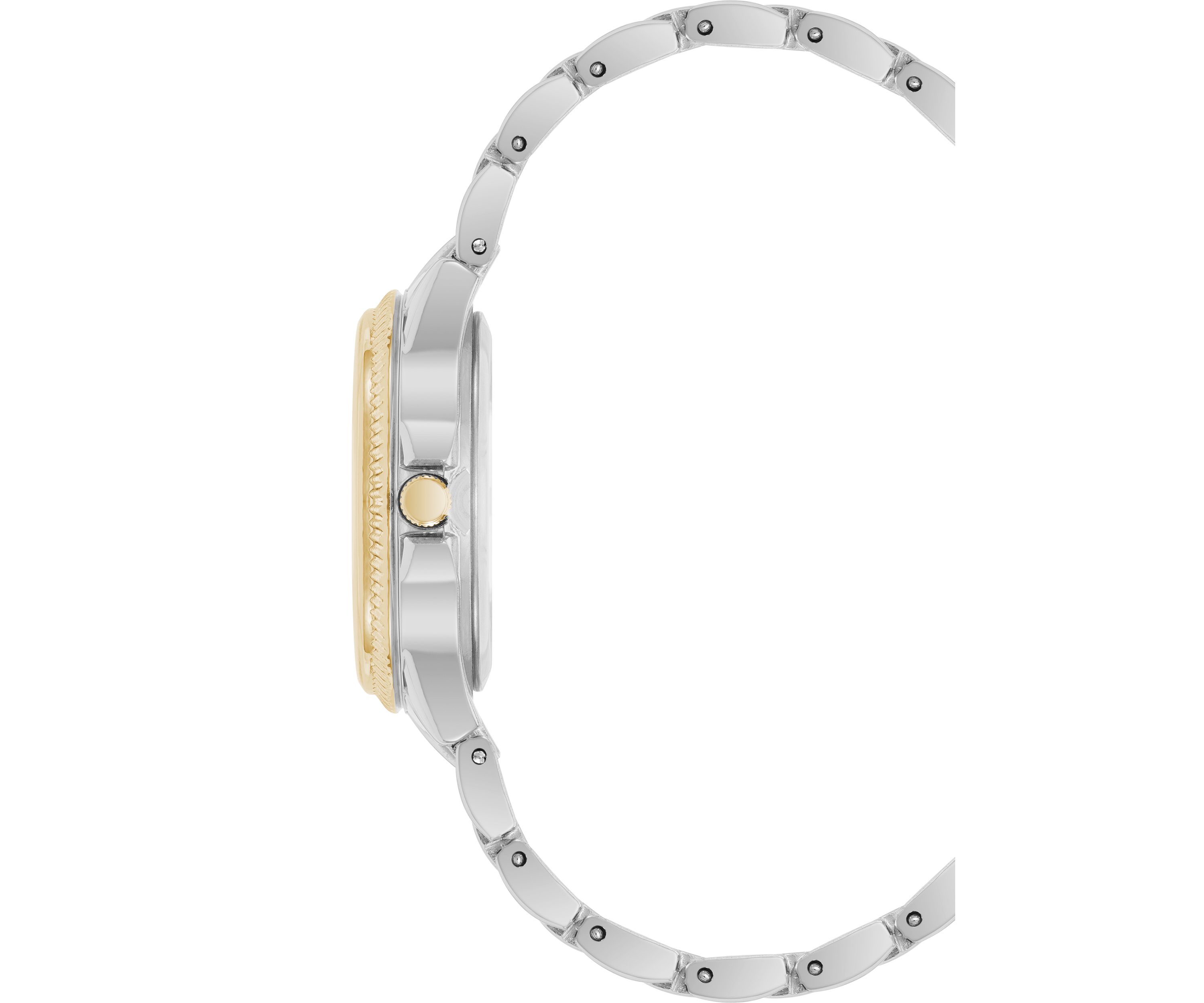 Roman Numeral Two-Tone Alloy Metal Bracelet Watch
