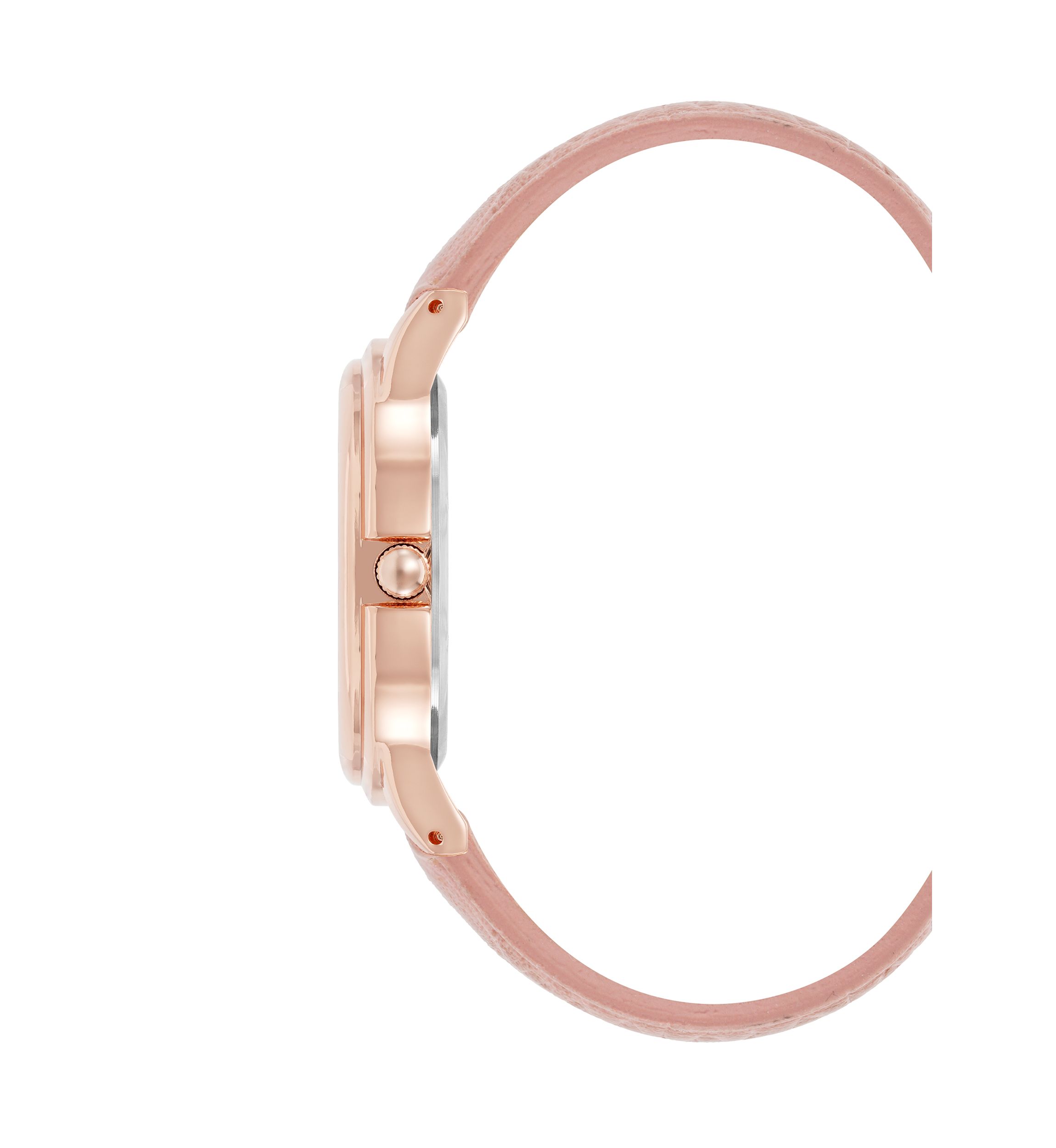  Crocograin Pattern Pink Strap Watch
