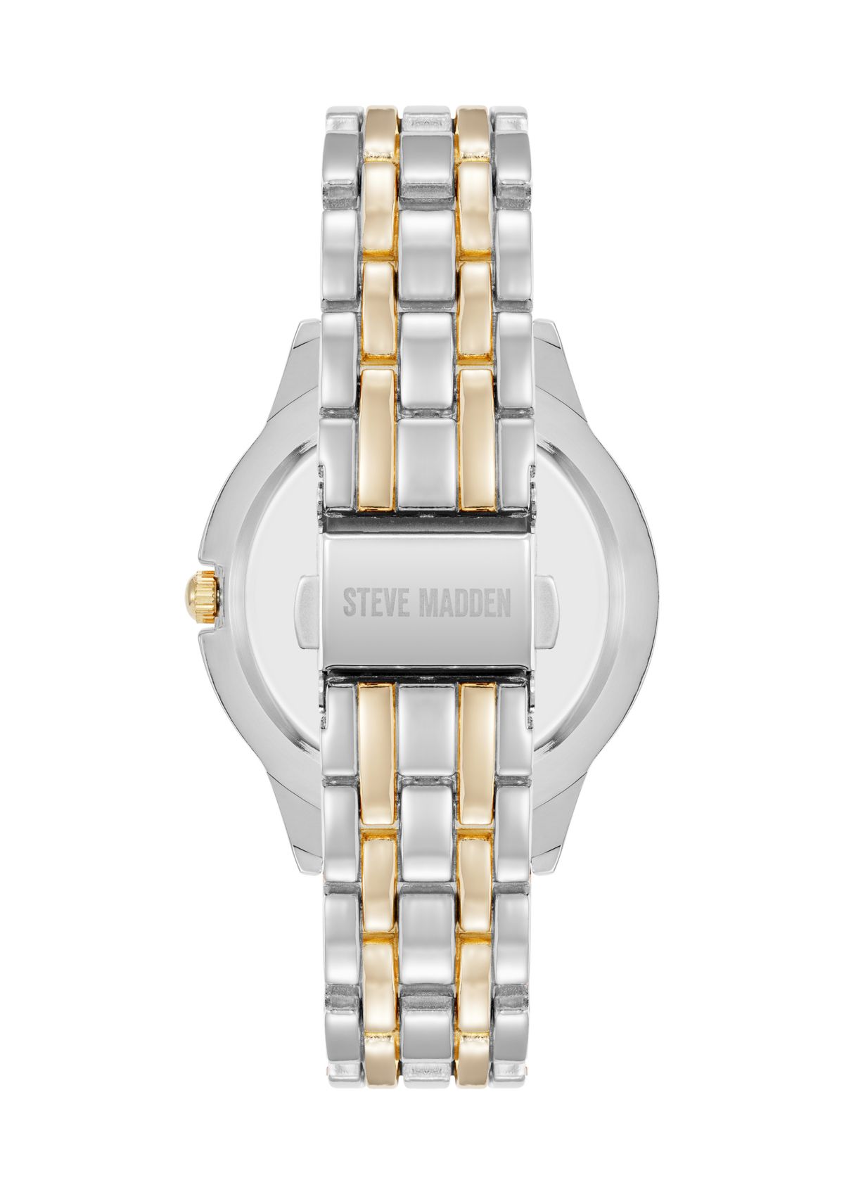 Two-Tone Alloy Metal Bracelet Watch