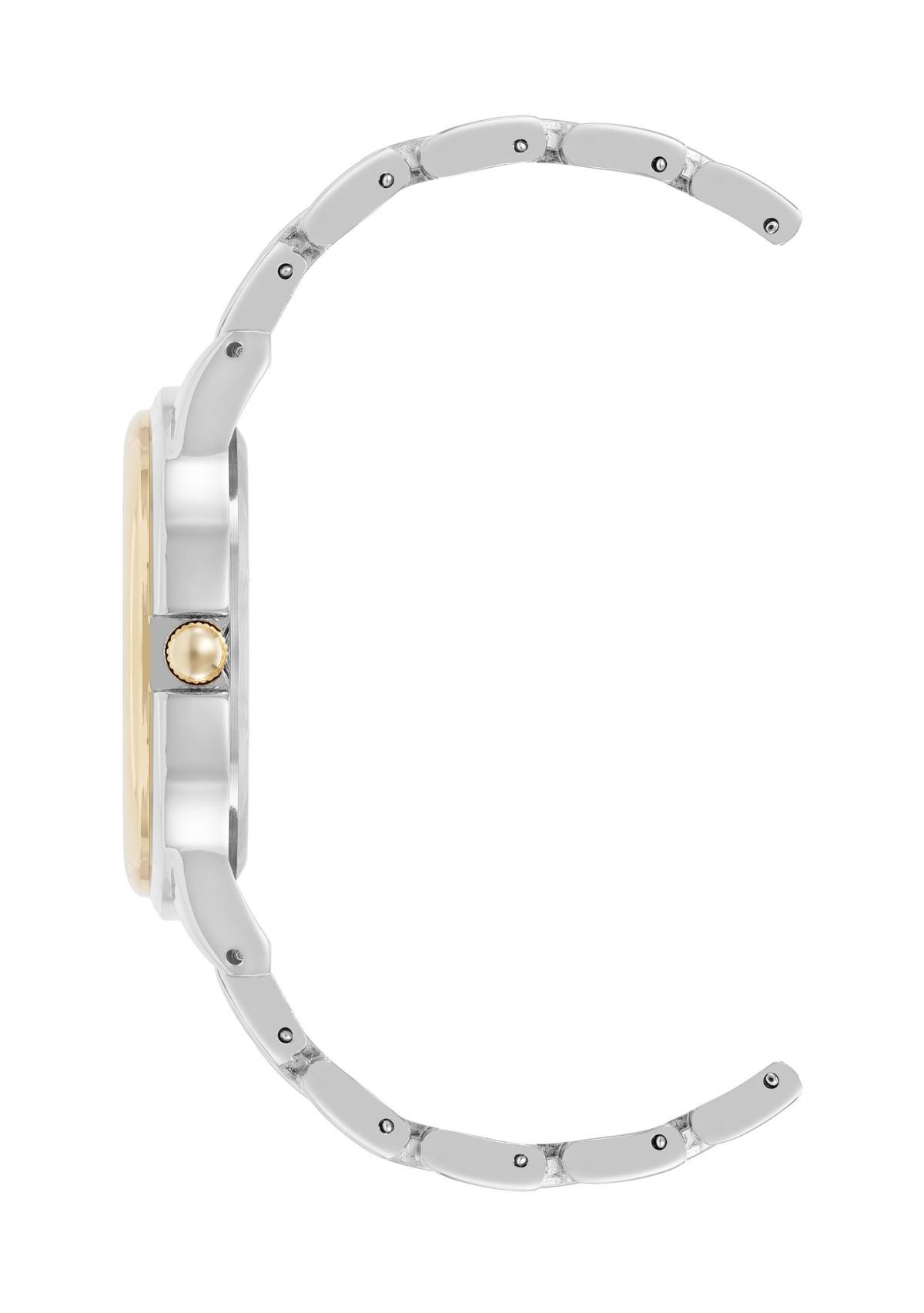 Two-Tone Alloy Metal Bracelet Watch