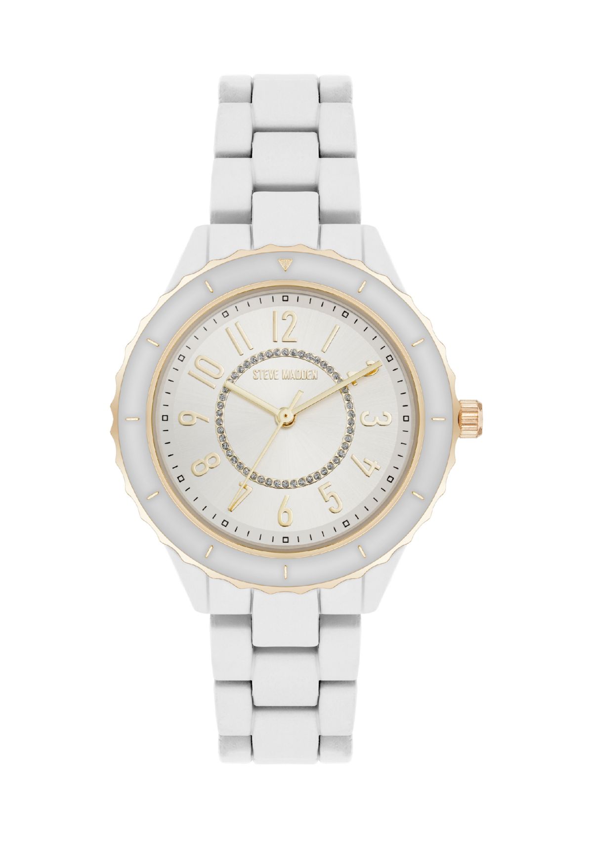 Matte White gold tone Bracelet Watch