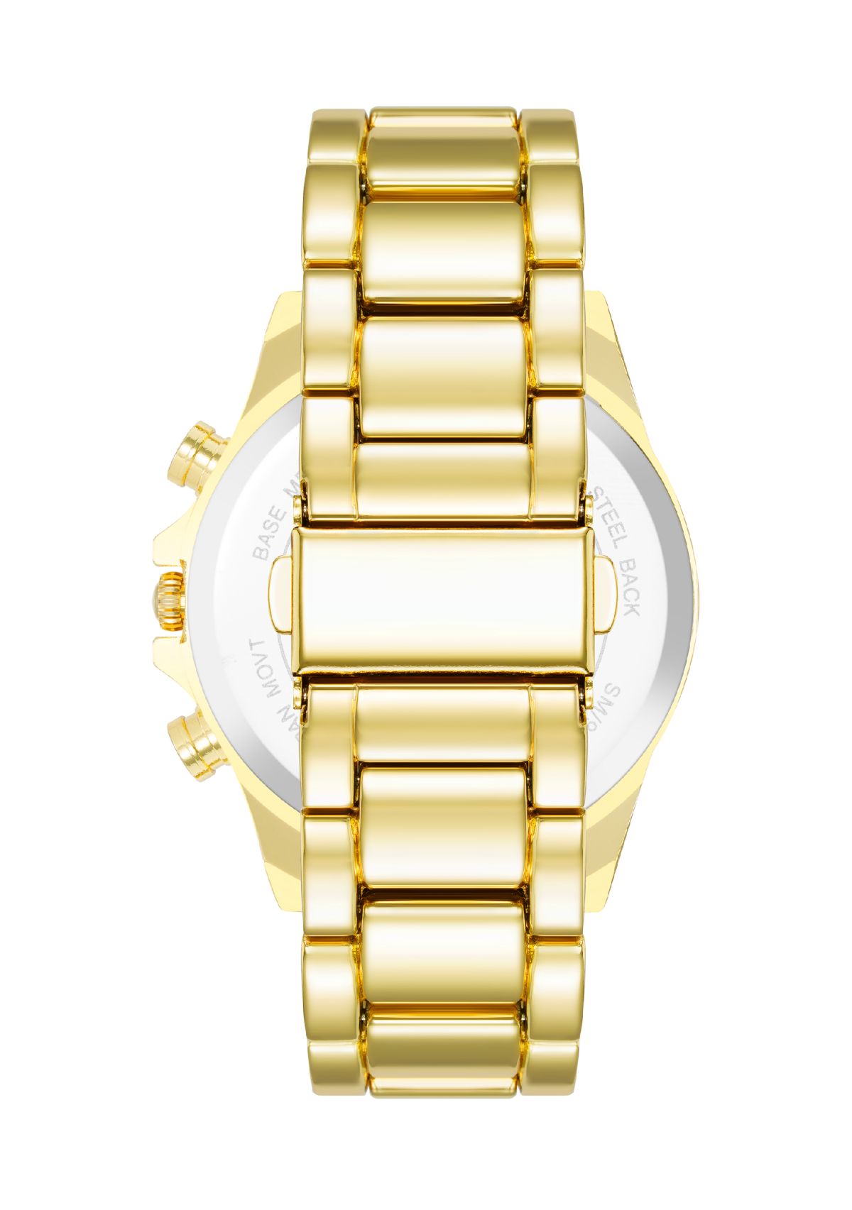  Mens Contemporary Gold Tone Alloy Metal Watch