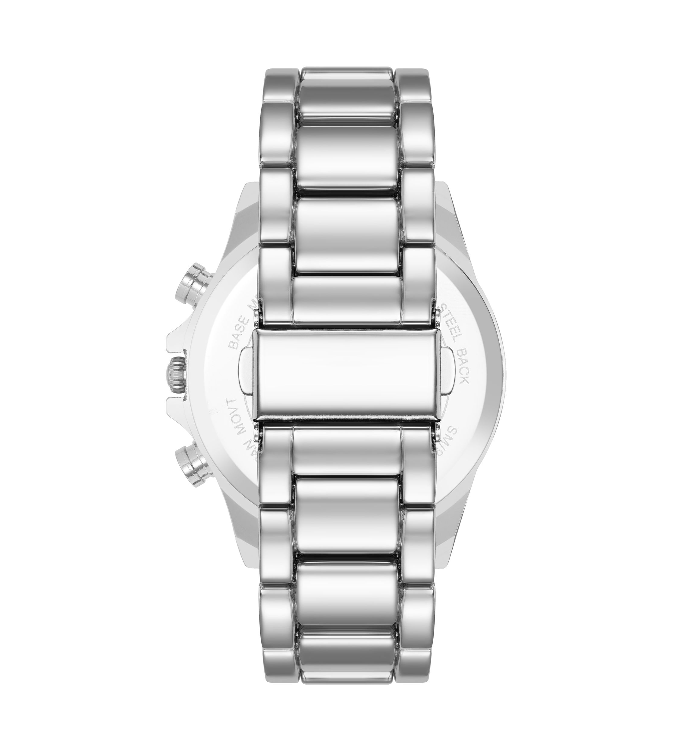 Modern Navy Dial and Silver-Tone Alloy Metal Watch