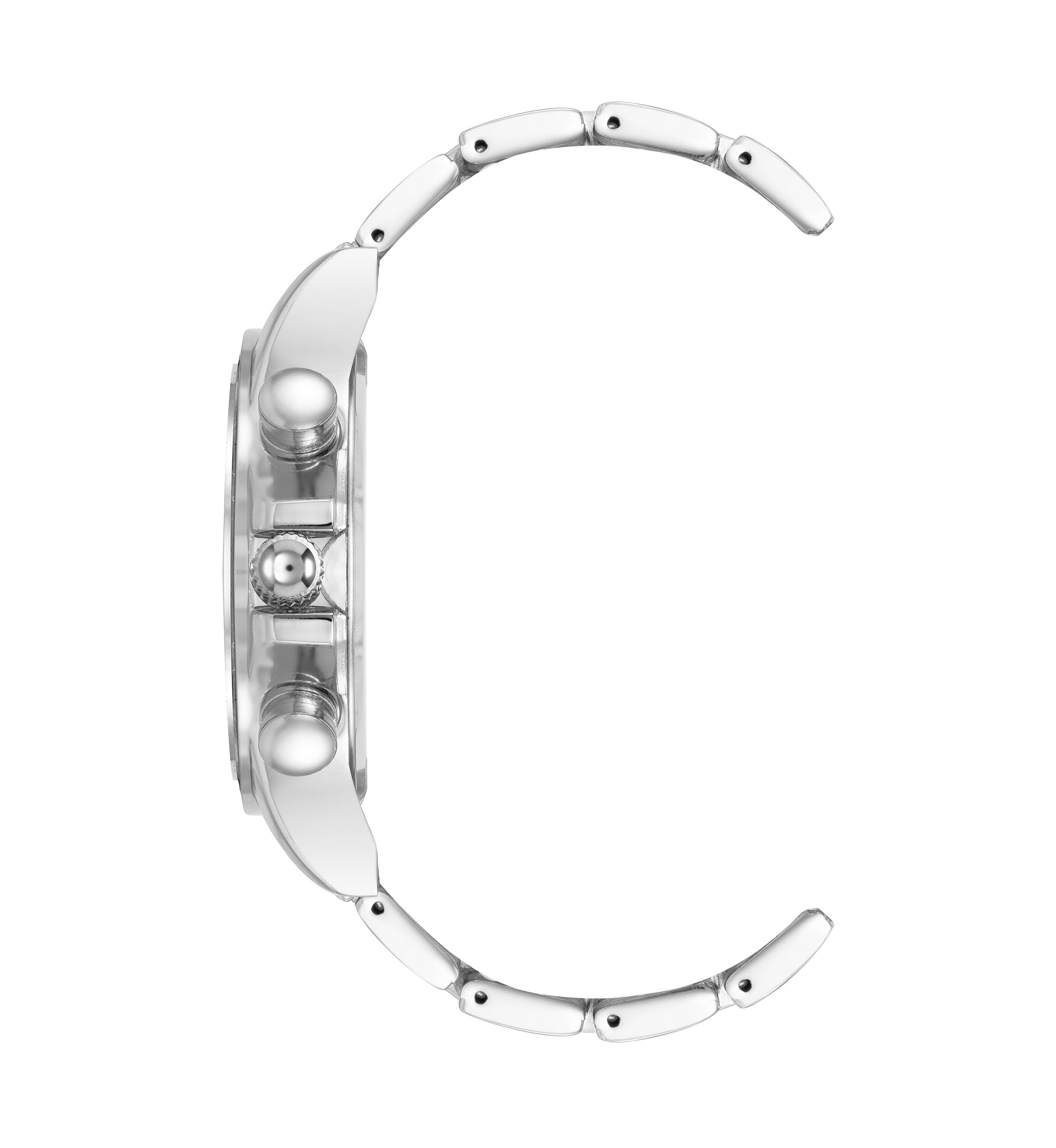 Modern Navy Dial and Silver-Tone Alloy Metal Watch