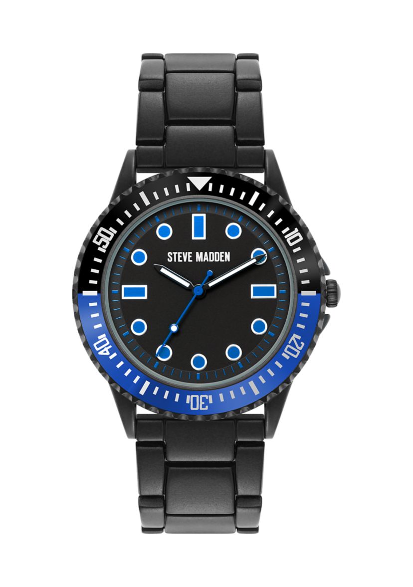 Steve Madden Casual Blue and Black Alloy Metal Watch | Belk display picture 3