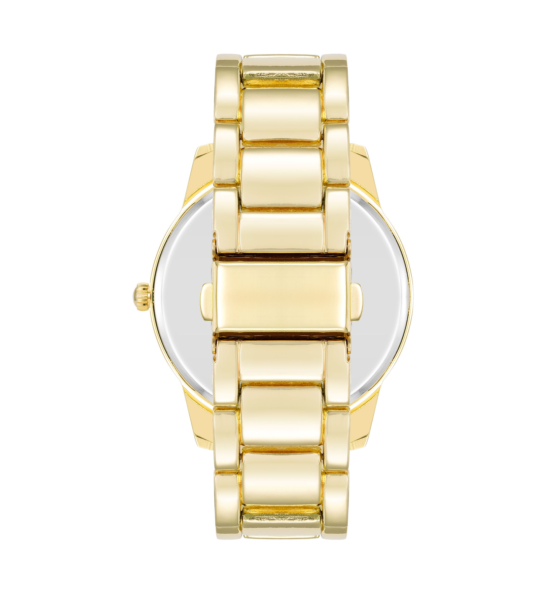 Contemporary Gold Tone Alloy Metal Watch