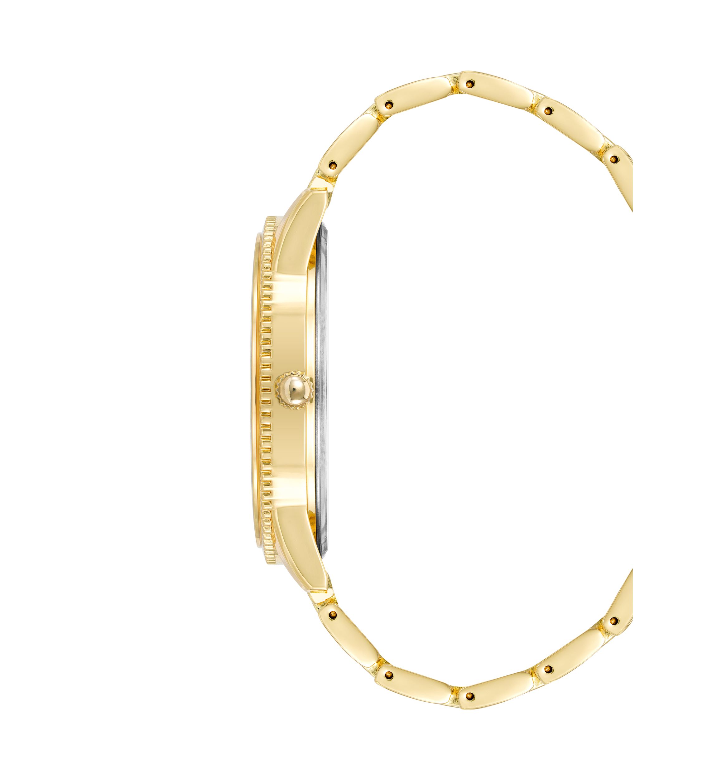 Contemporary Gold Tone Alloy Metal Watch