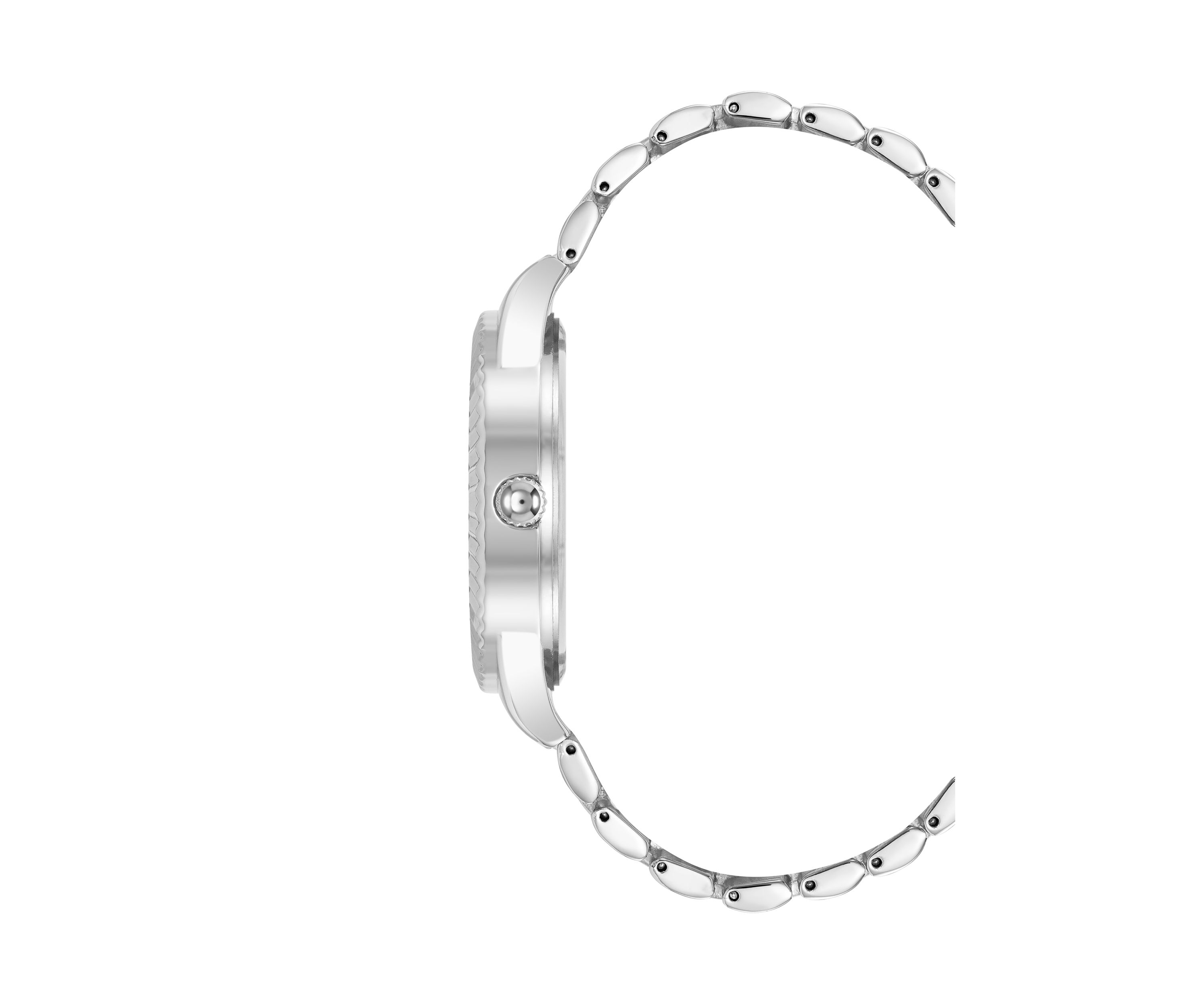  Coin Edge Navy and Silver Tone Alloy Metal Watch