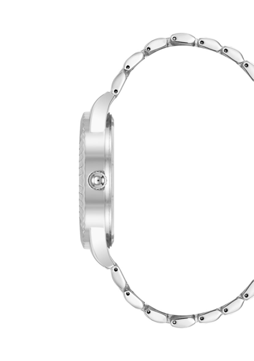  Coin Edge Navy and Silver Tone Alloy Metal Watch