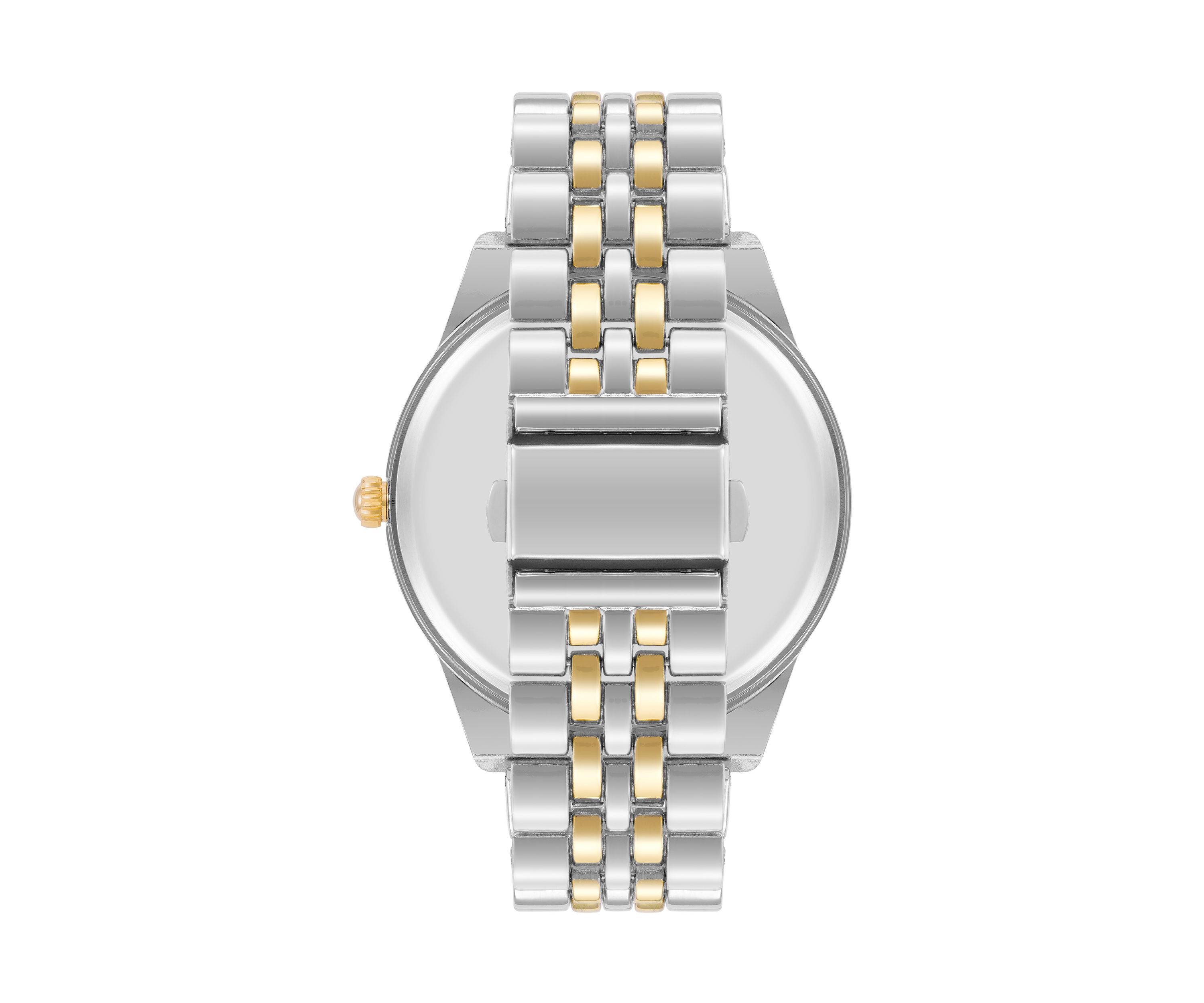 Coin Edge Two Tone Alloy Metal Watch