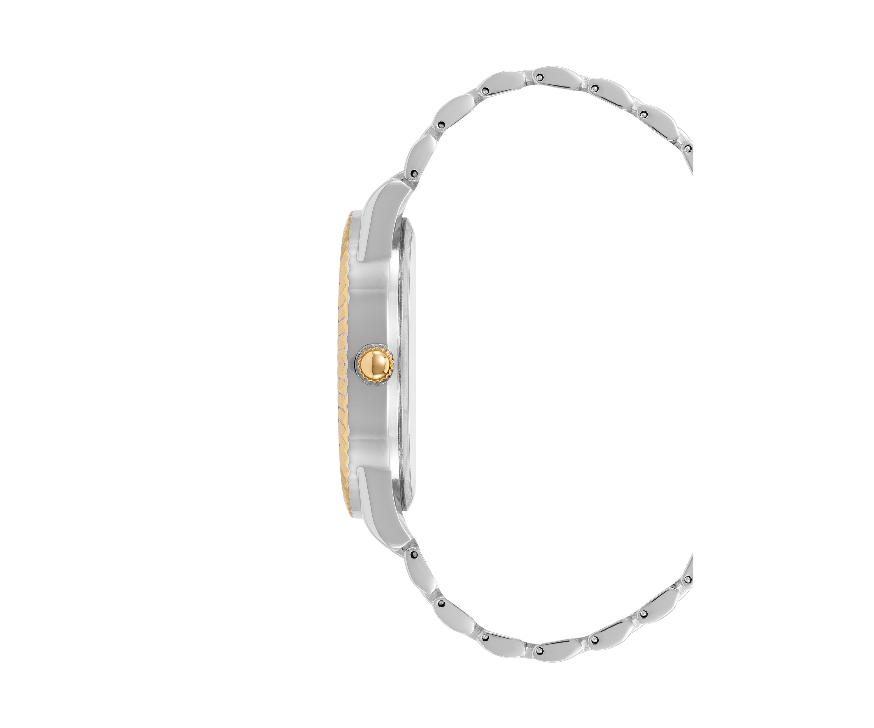 Coin Edge Two Tone Alloy Metal Watch