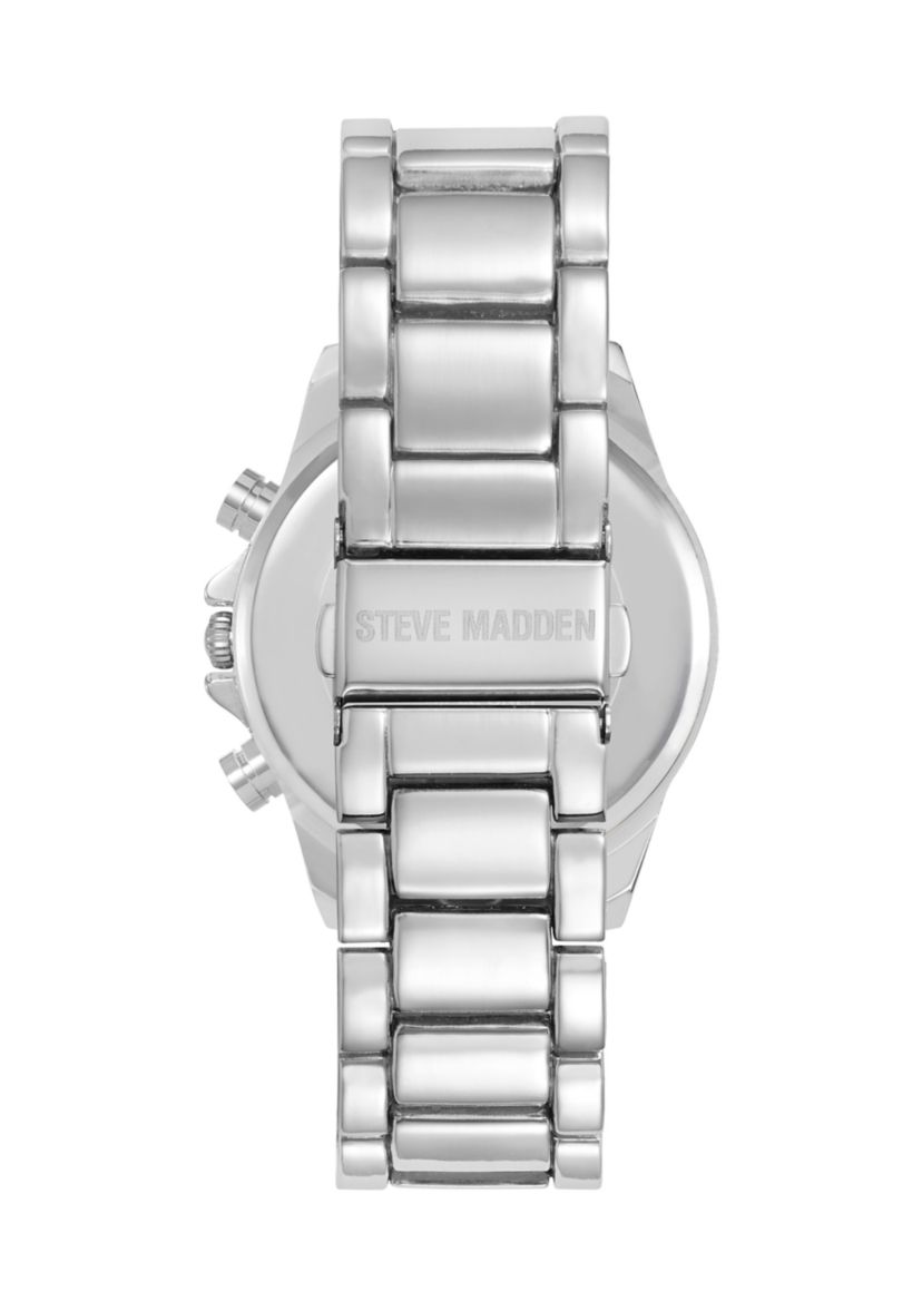 Contemporary Silver Tone Alloy Metal Watch