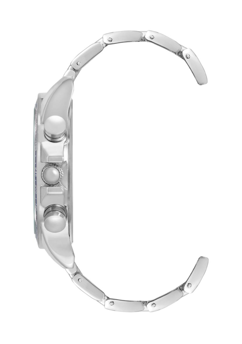 Contemporary Silver Tone Alloy Metal Watch