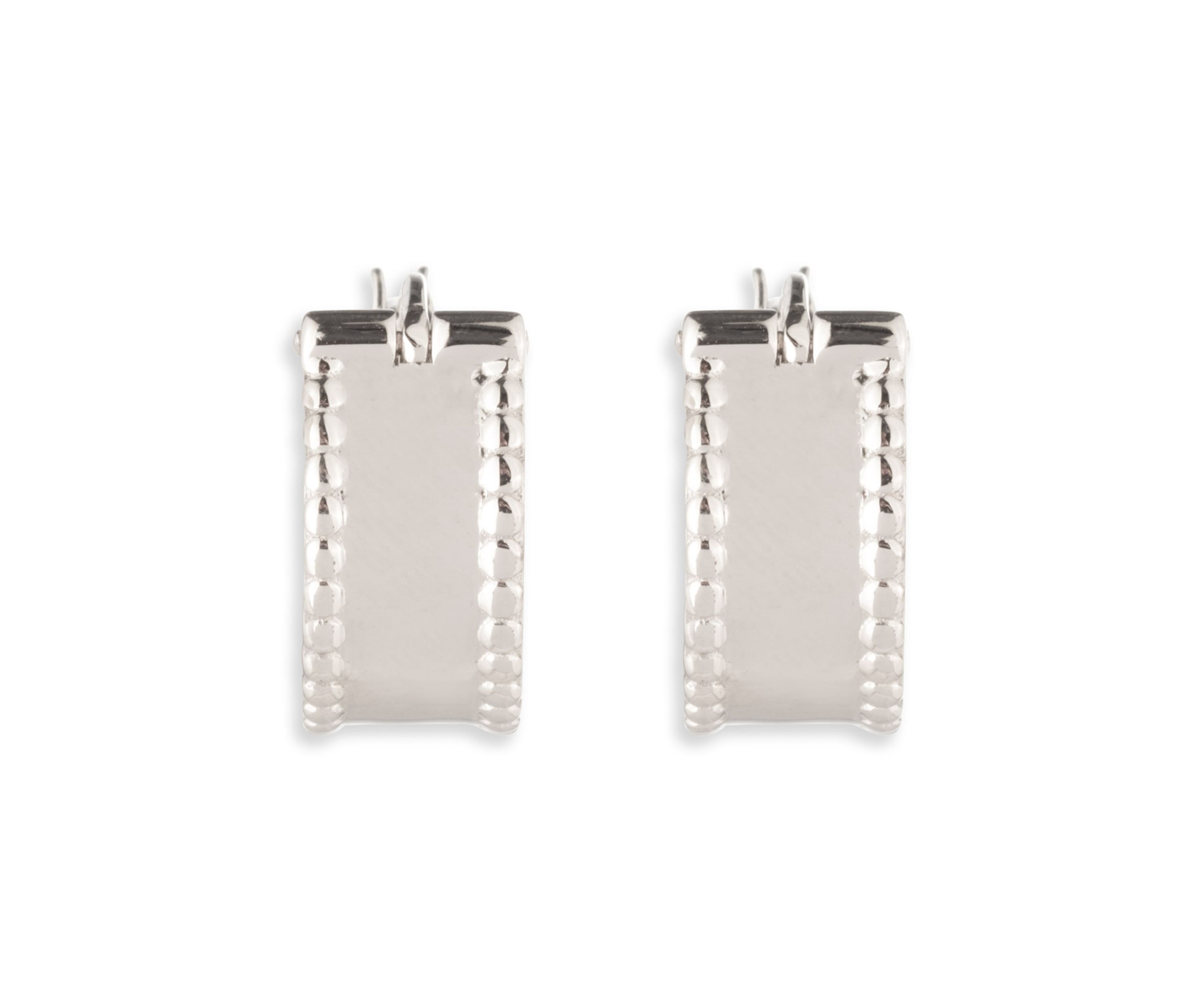 Silver Tone 15 MM Hoop Earrings