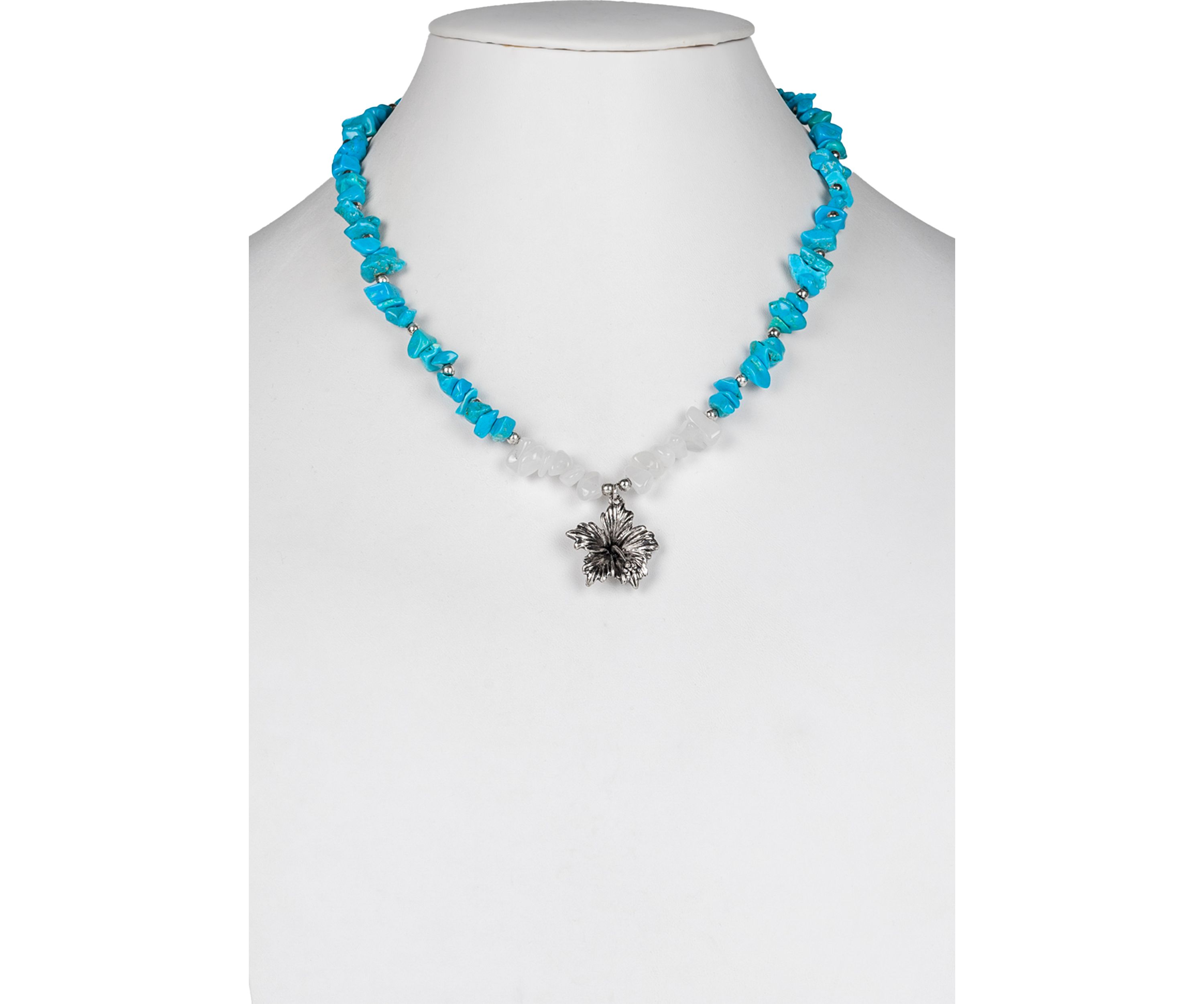 Chip Bead Hibiscus Necklace